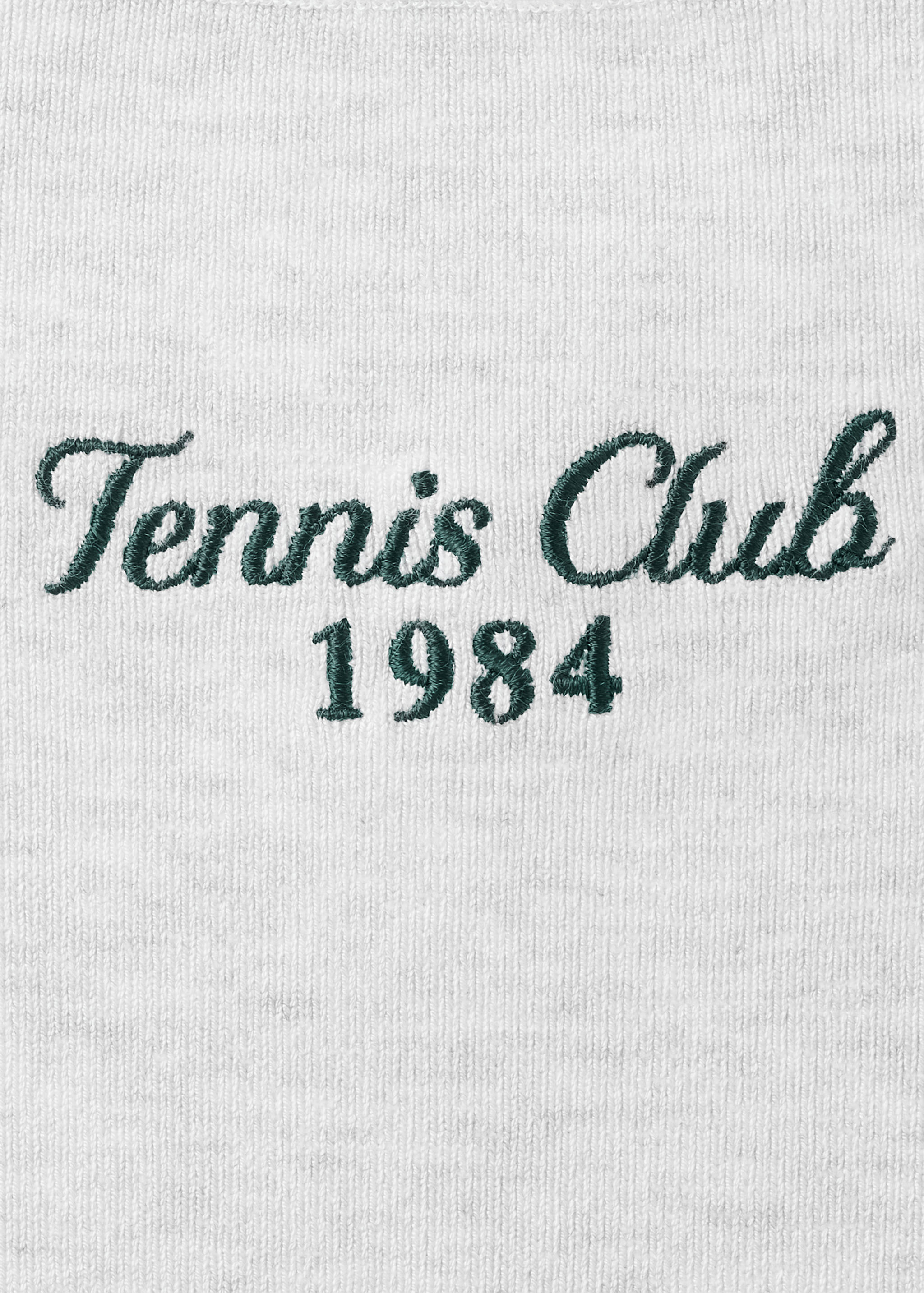 Top with embroidered message and contrasting trim - Details of the article 0, Medium Heather Grey. Ref: 27087162-00.