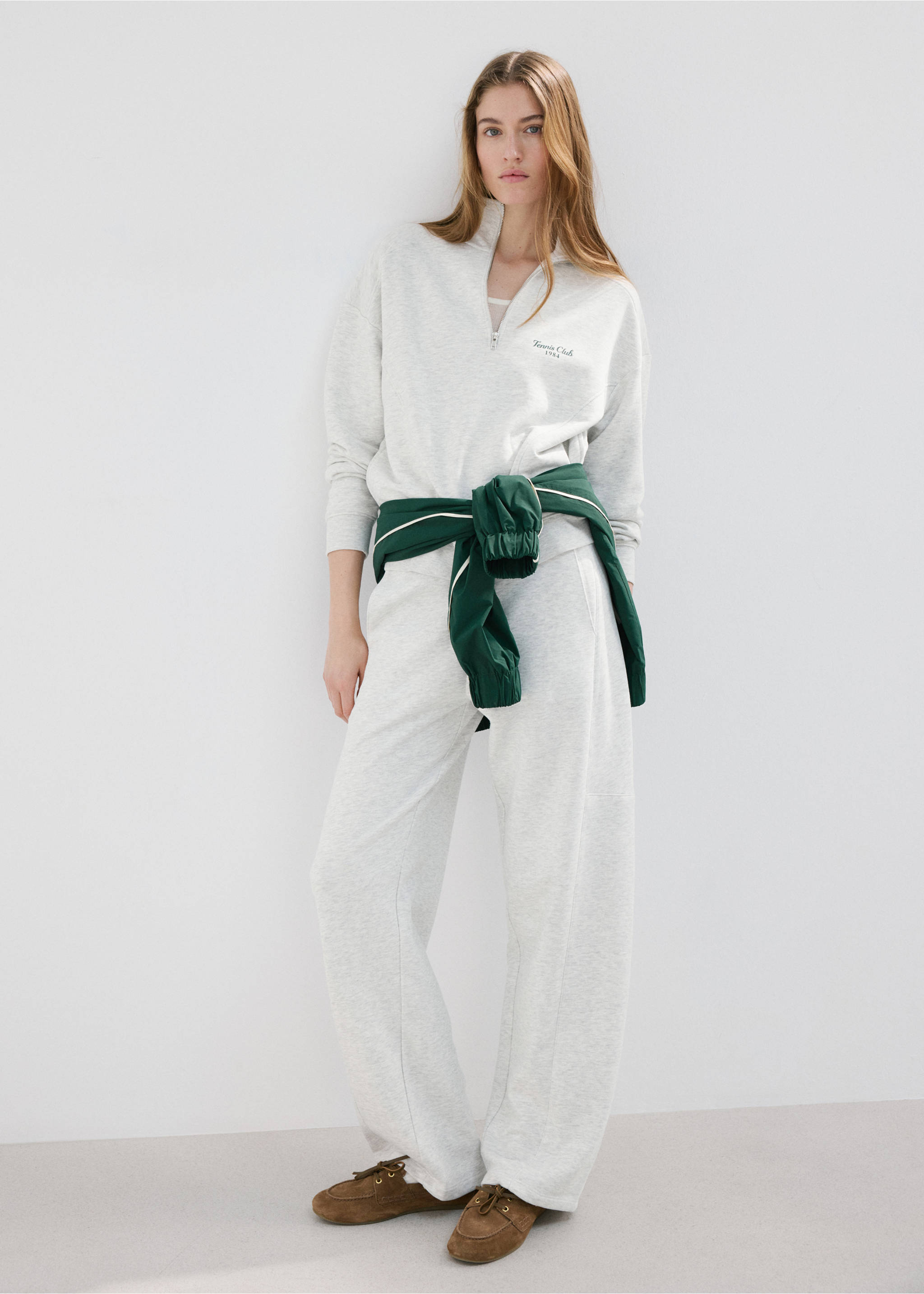 Cotton jogger-style trousers - General plane, Grey. Ref: 27087163-00.