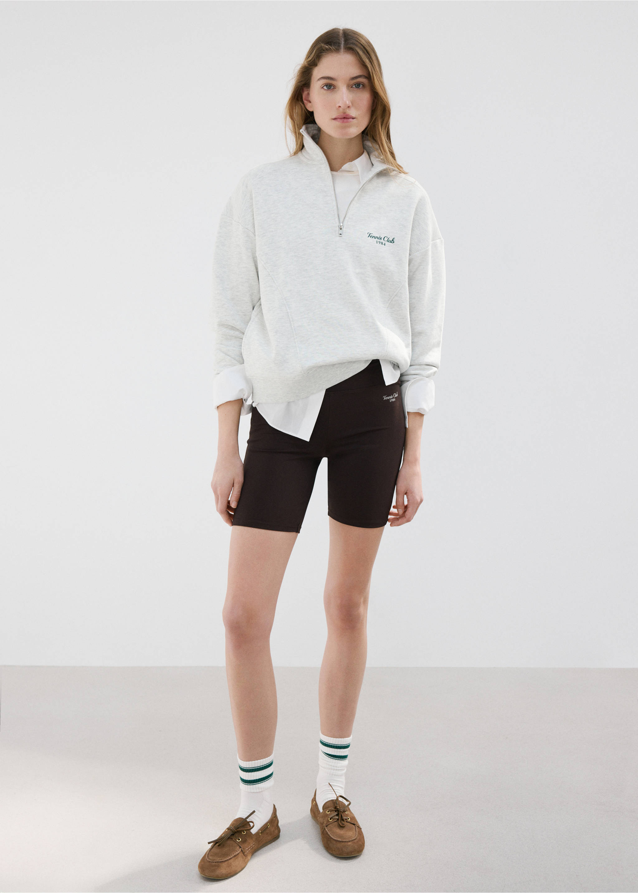 Printed message leggings - General plane, Brown. Ref: 27087164-00.