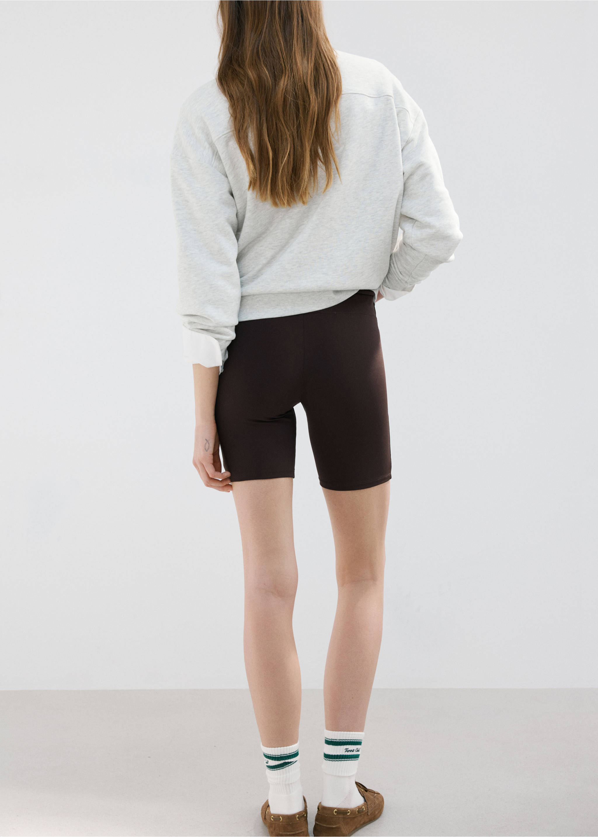 Printed message leggings - Reverse of the article, Brown. Ref: 27087164-00.