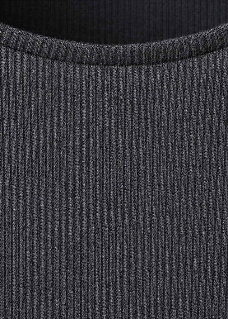 Short-sleeve studded T-shirt — Charcoal