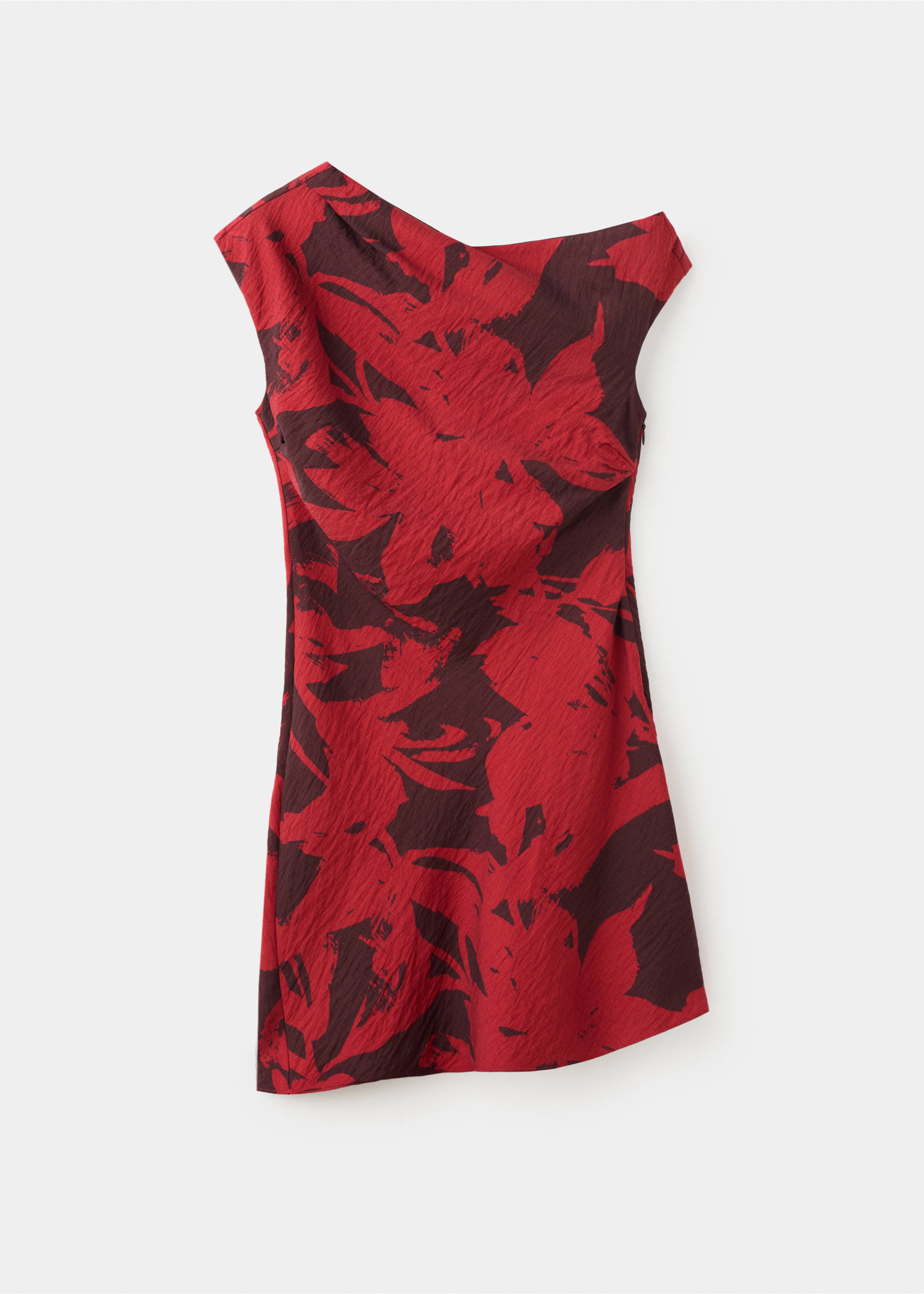 Short patterned dress - Article without model, Red. Ref: 27087167-00.