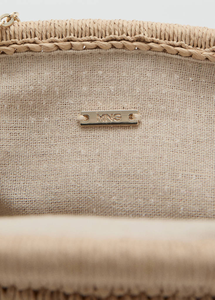 Natural fiber clutch bag — Beige