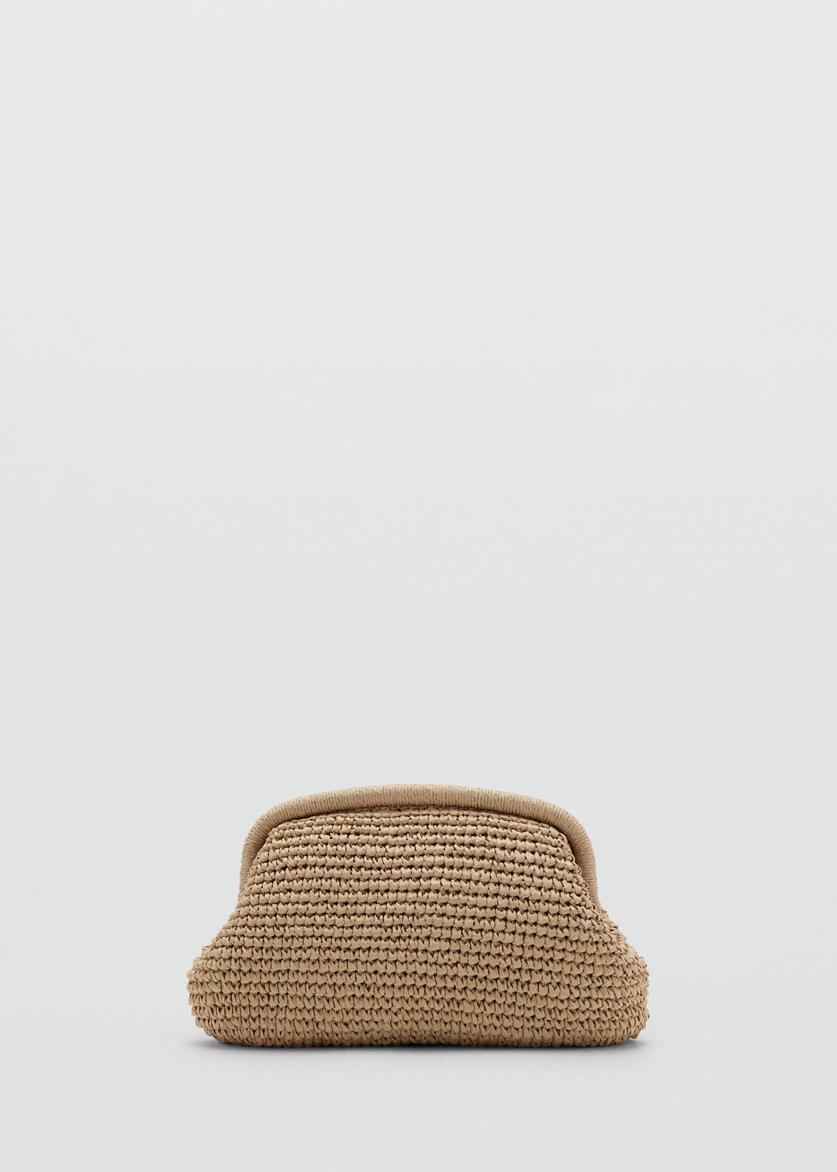 Natural fiber clutch bag — Beige