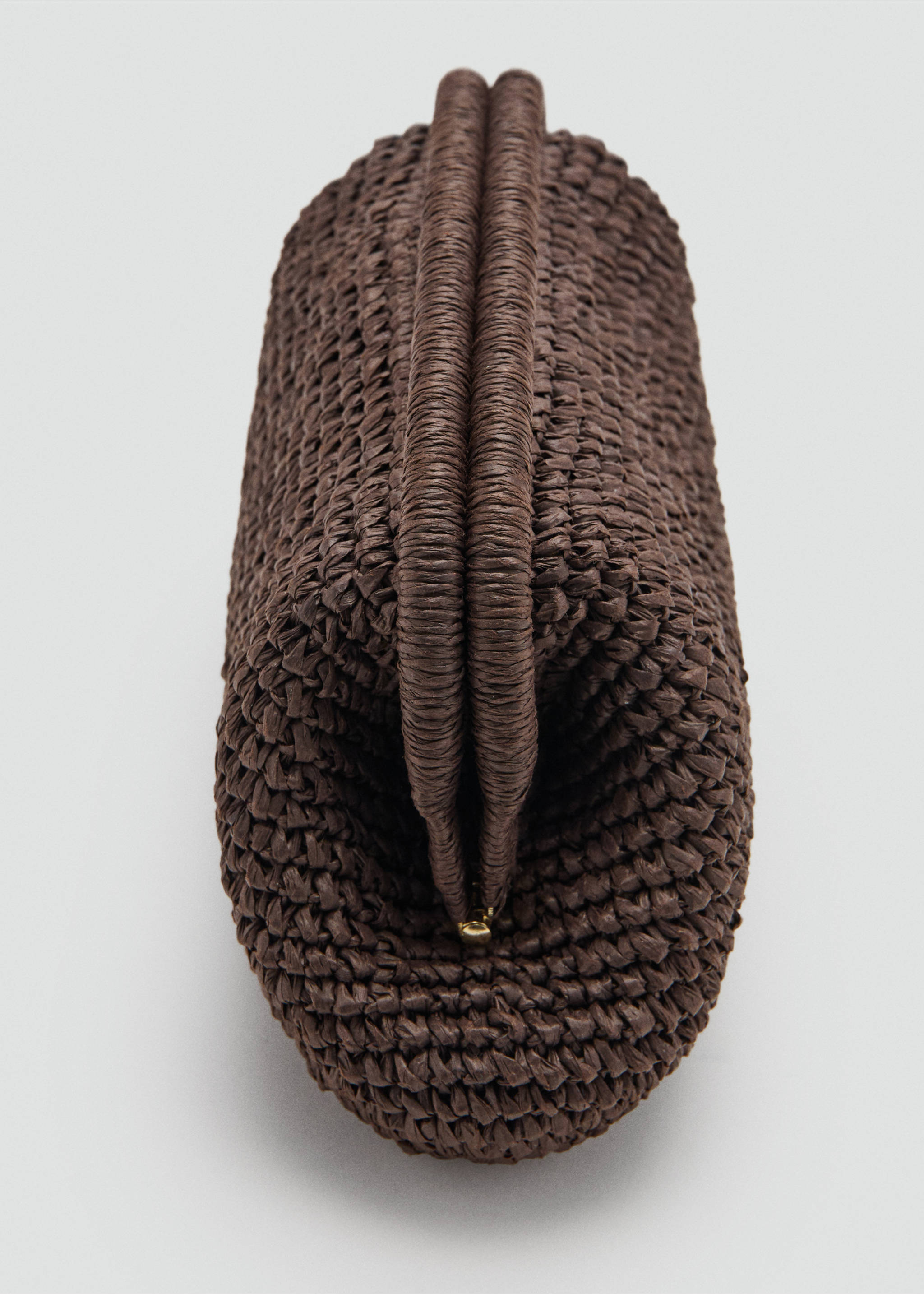 Pochette en fibre naturelle - Détail de l'article 1, Chocolat. Ref: 27087775-00.