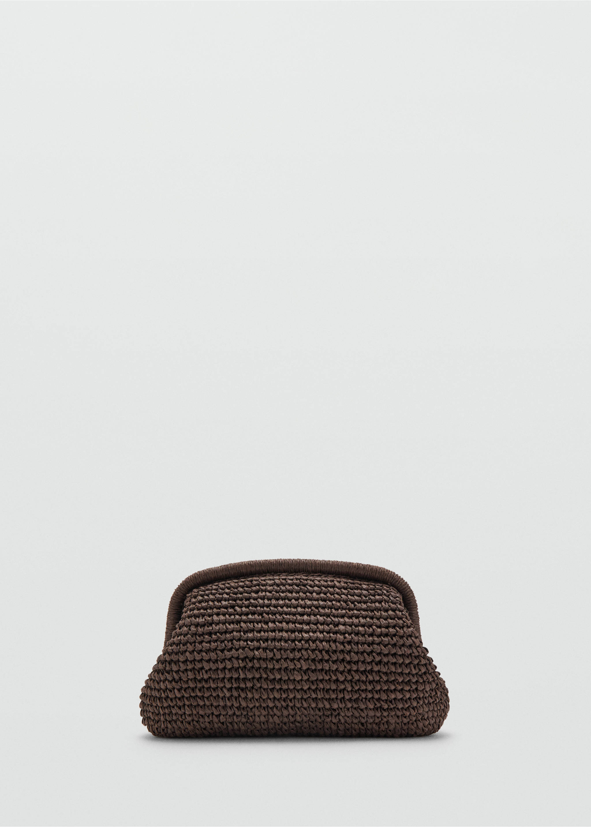 Natural fiber clutch bag - Article without model, Chocolate. Ref: 27087775-00.