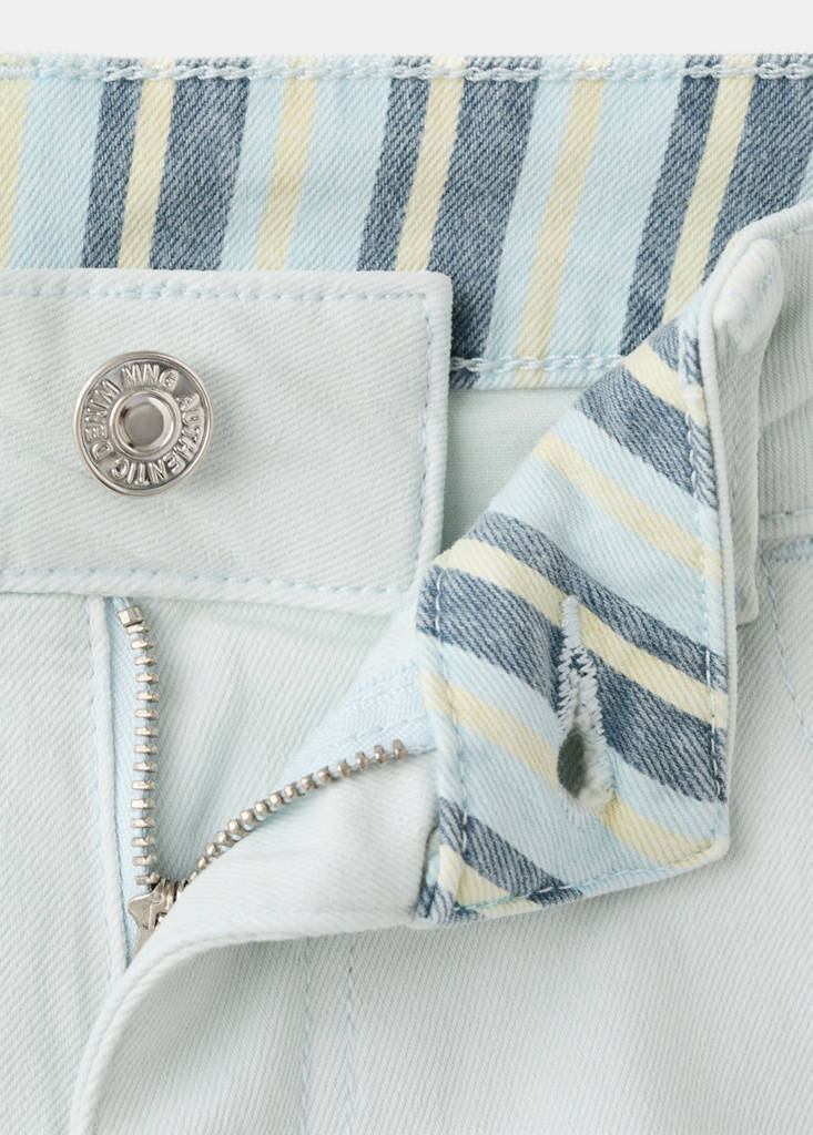 Reversible waist mini short — Blue