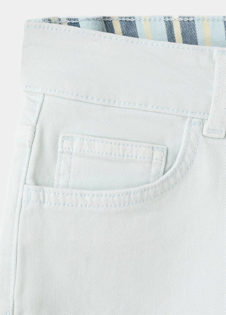 Reversible waist mini short — Blue