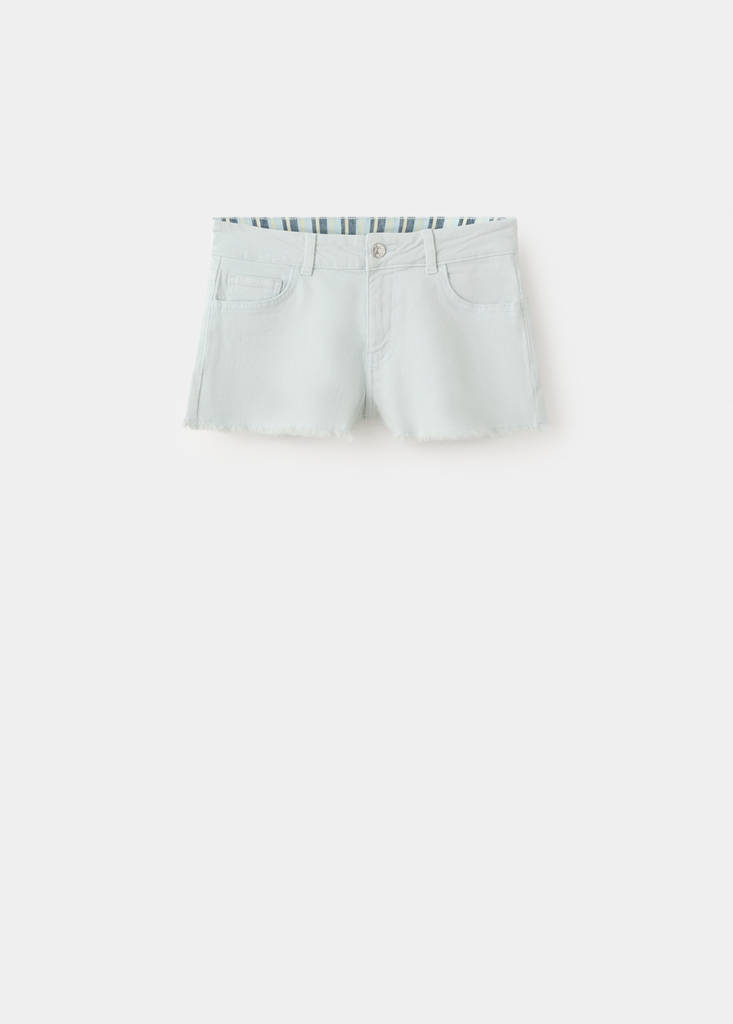 Reversible waist mini short — Blue