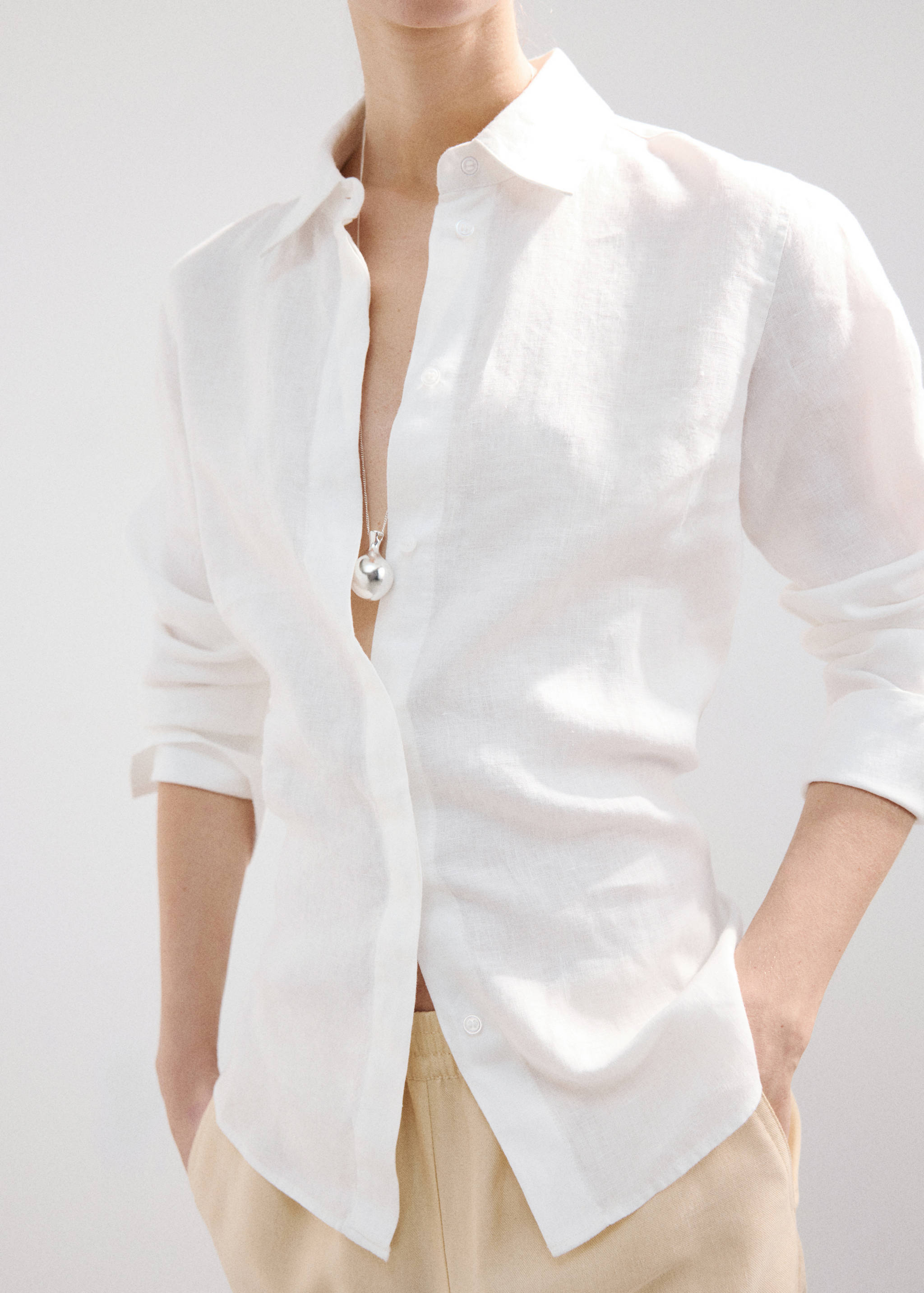 Camisa recta lino - Detalle del artículo 6