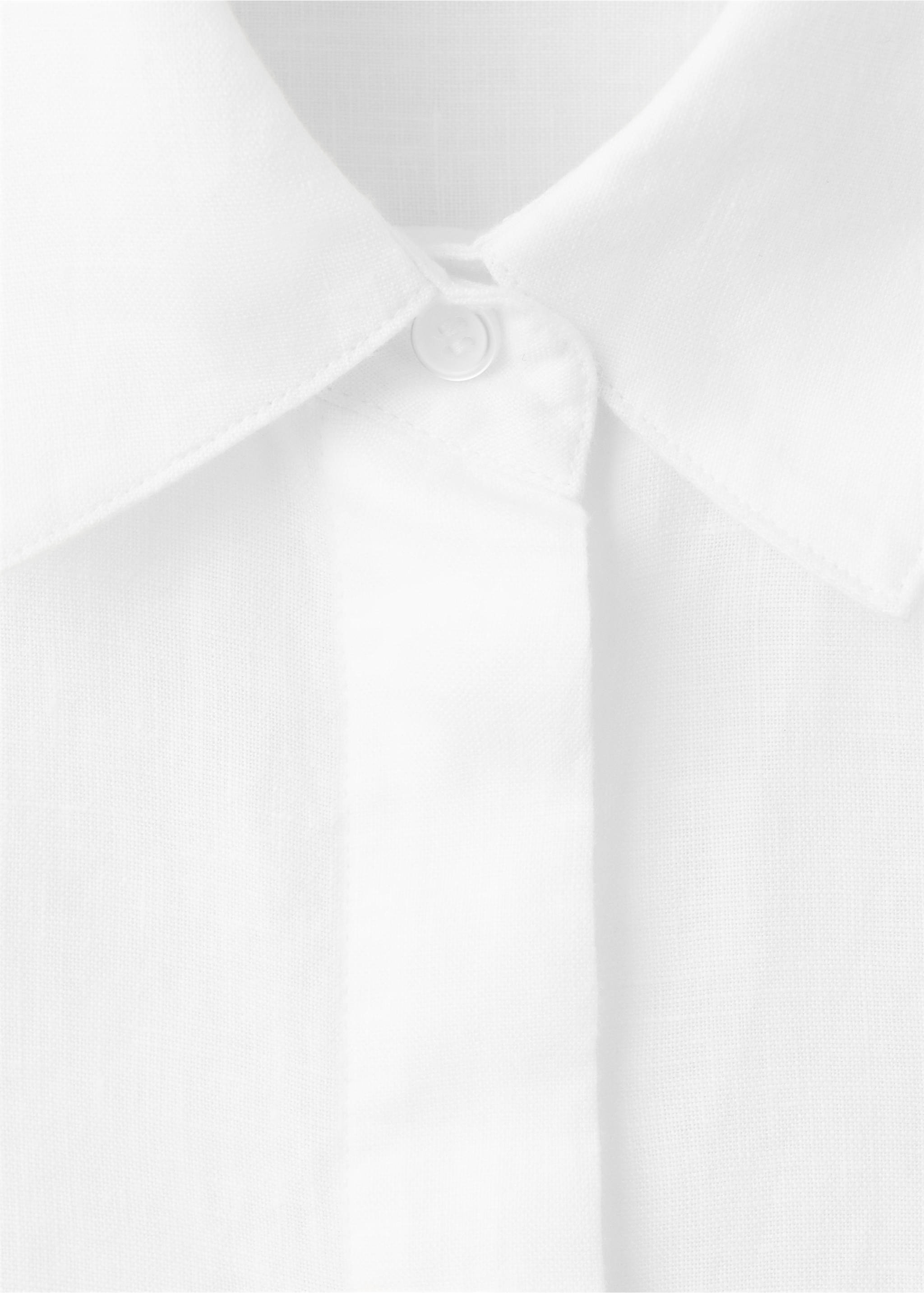 Chemise droite lin - Détail de l'article 0, Blanc. Ref: 27087781-00.