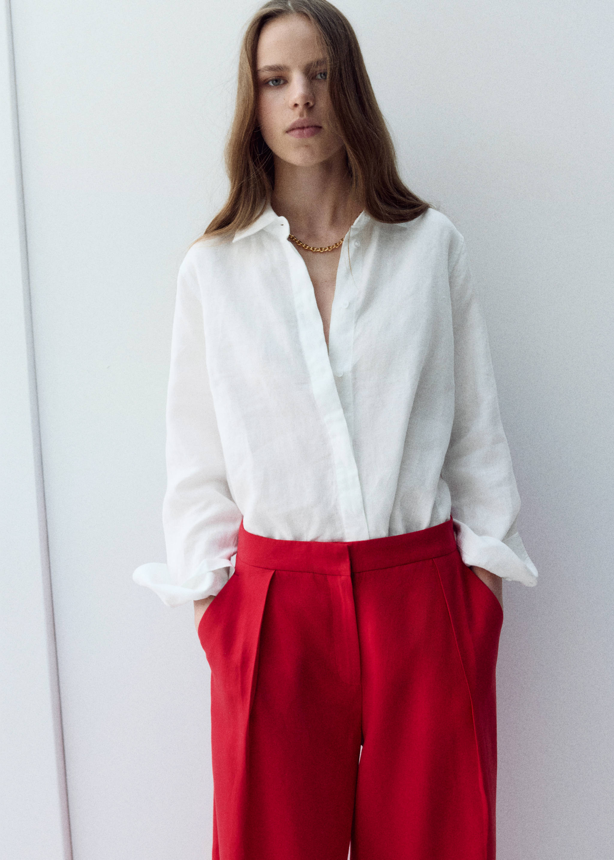 Chemise droite lin - Plan moyen