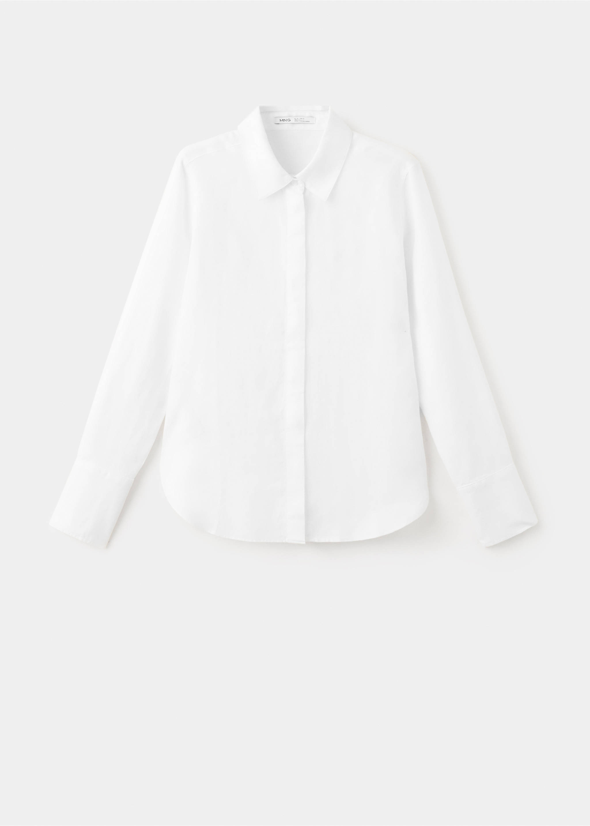 Camisa recta lino - Artículo sin modelo, Blanco. Ref: 27087781-00.
