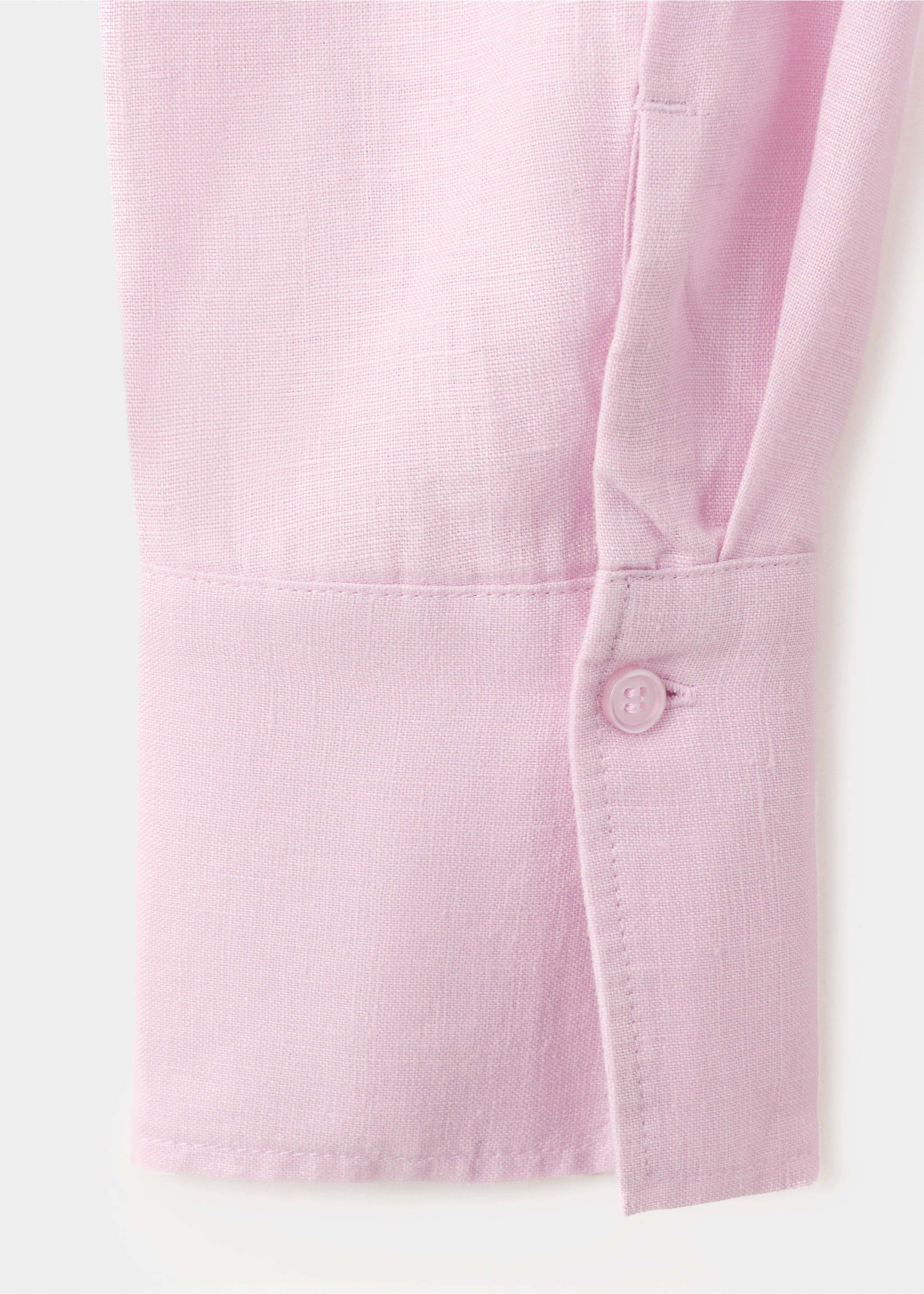 Chemise droite lin - Détail de l'article 8, Rose. Ref: 27087781-00.