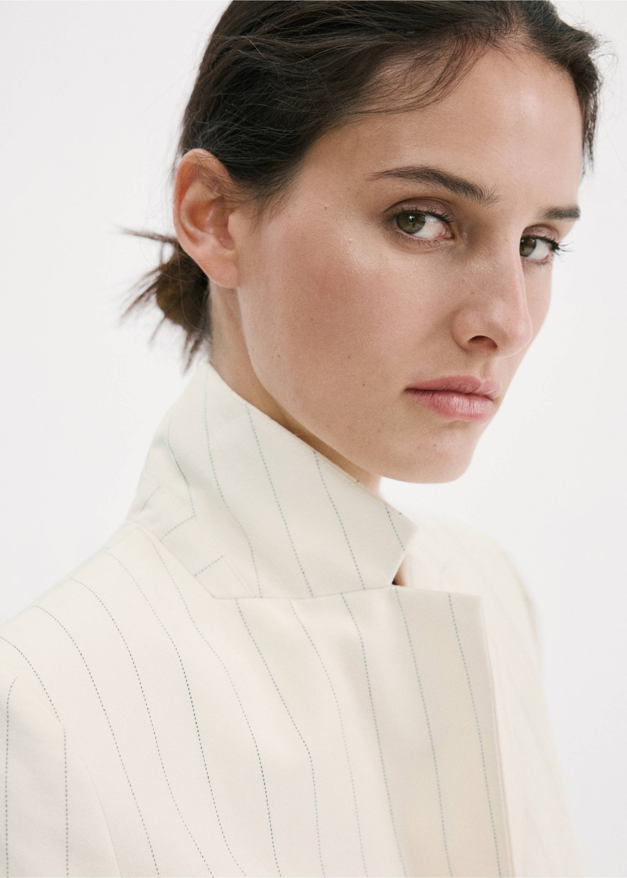 Blazer costume lin ceinture - Détail de l'article 1, Écru. Ref: 27087782-00.