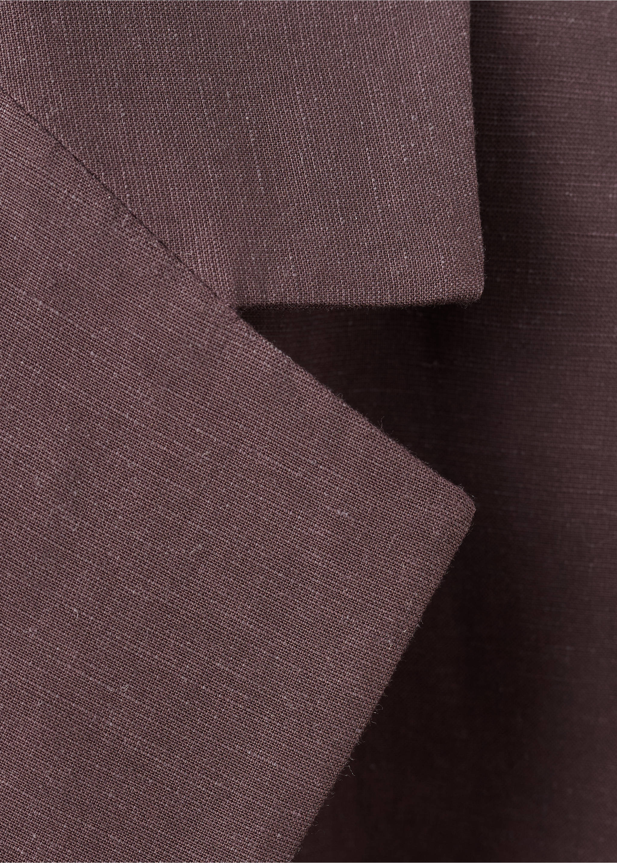 Linen suit jacket with belt - Details of the article 8, Purple. Ref: 27087782-00.