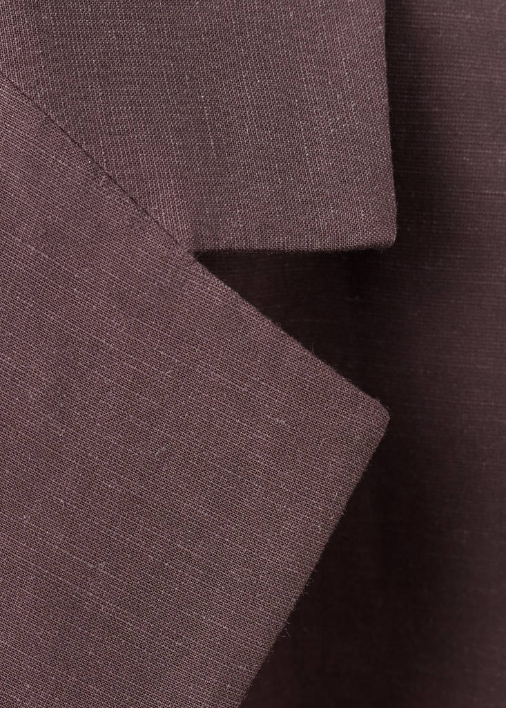 Linen suit jacket with belt — Purple