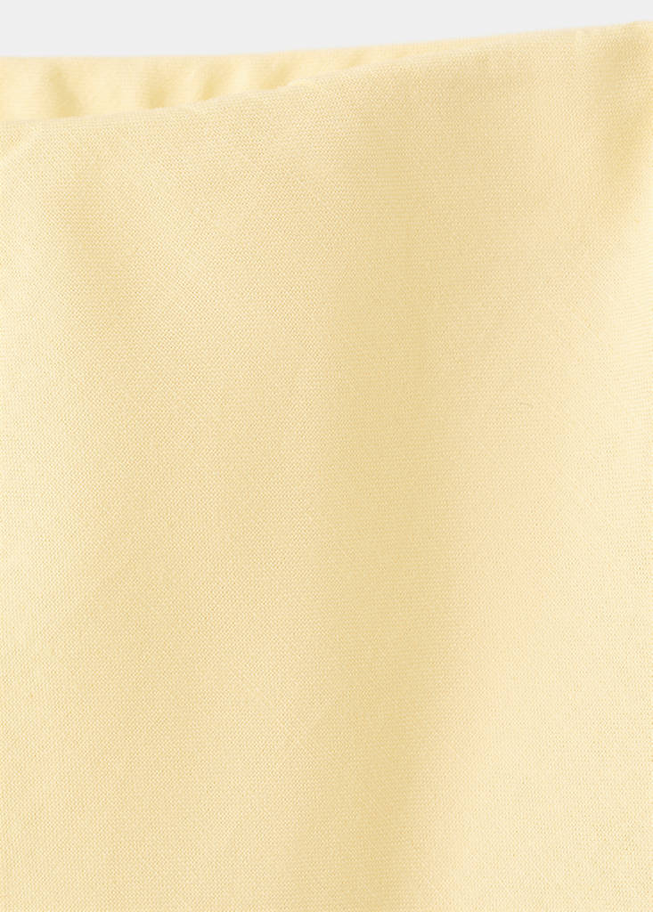 Linen-blend straight skirt — Vanilla
