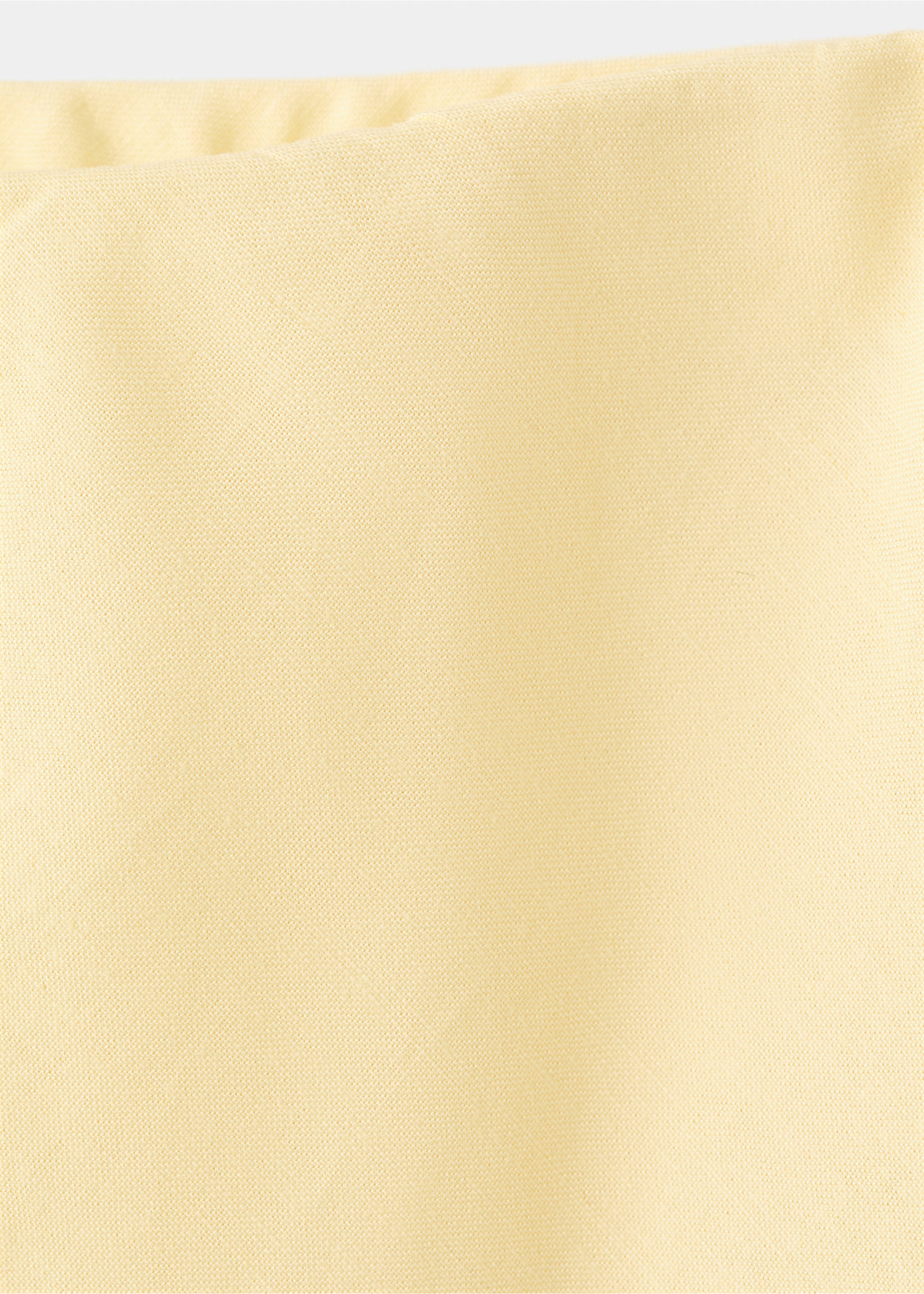 Linen-blend straight skirt - Details of the article 8, Vanilla. Ref: 27087783-00.