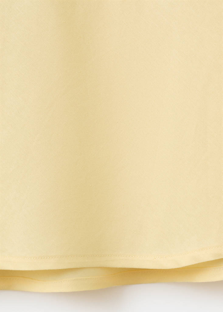 Linen-blend straight skirt — Vanilla
