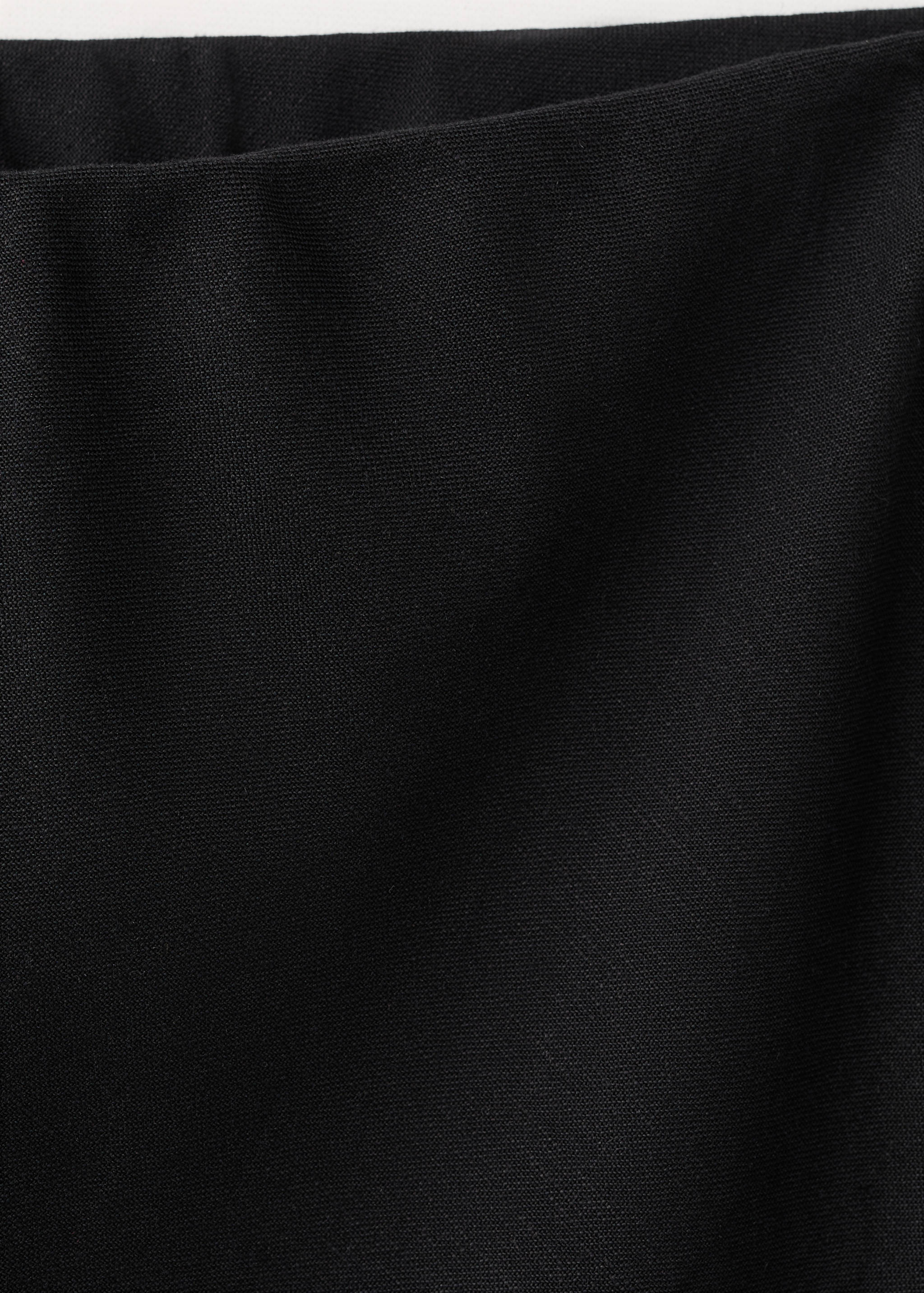 Linen-blend straight skirt - Details of the article 8