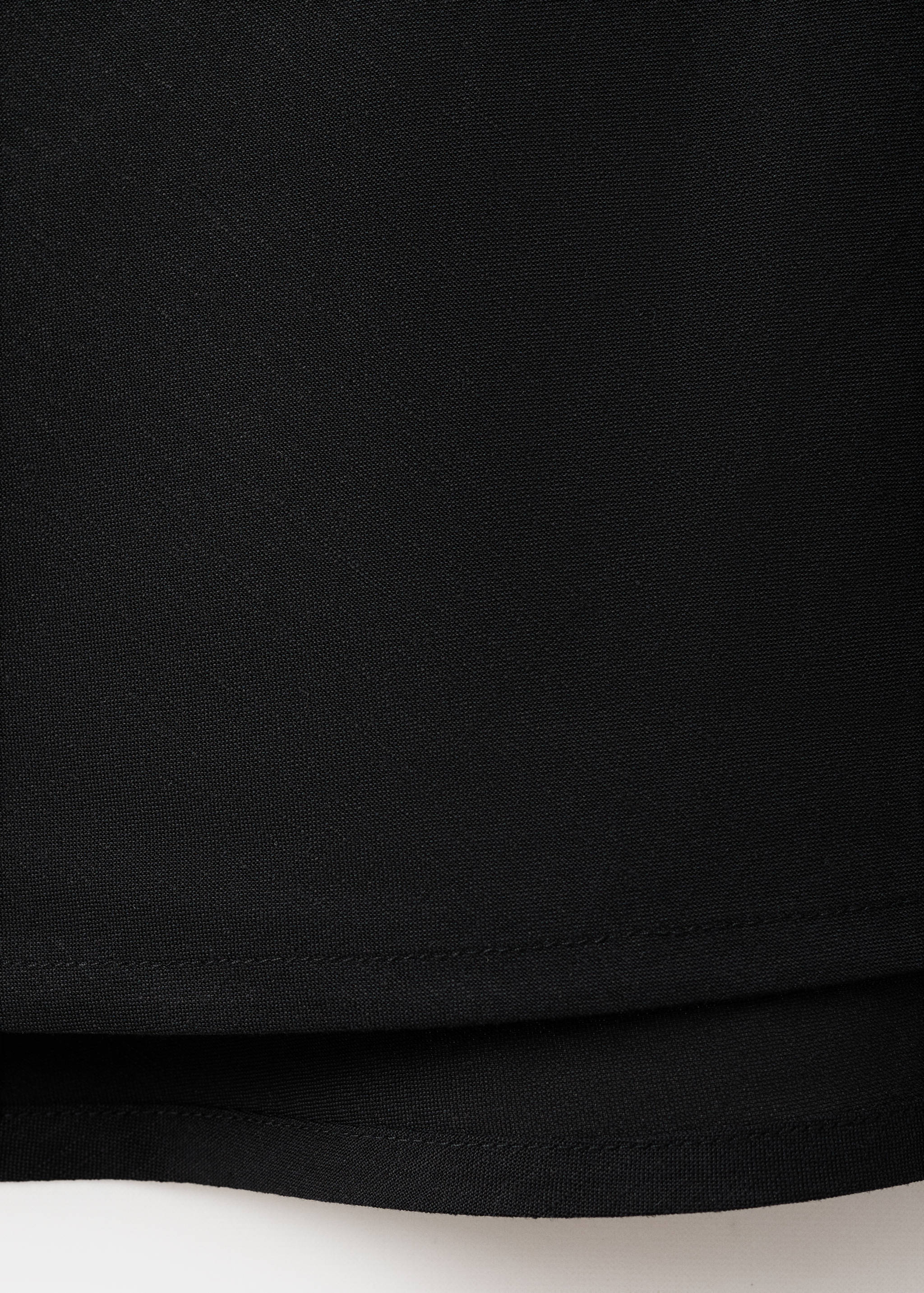 Linen-blend straight skirt - Details of the article 0