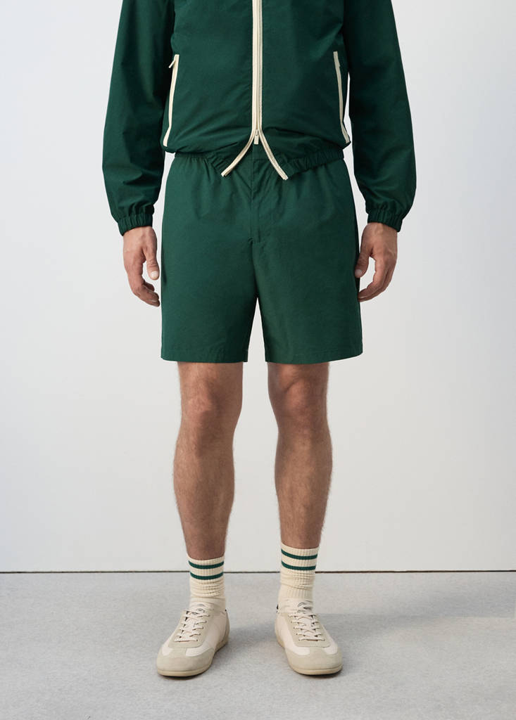Regular fit embroidered bermuda shorts — Dark Green