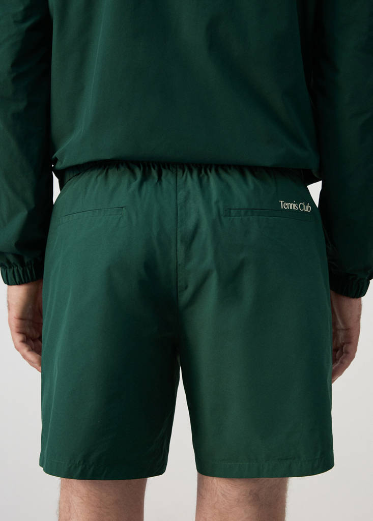 Regular fit embroidered bermuda shorts — Dark Green
