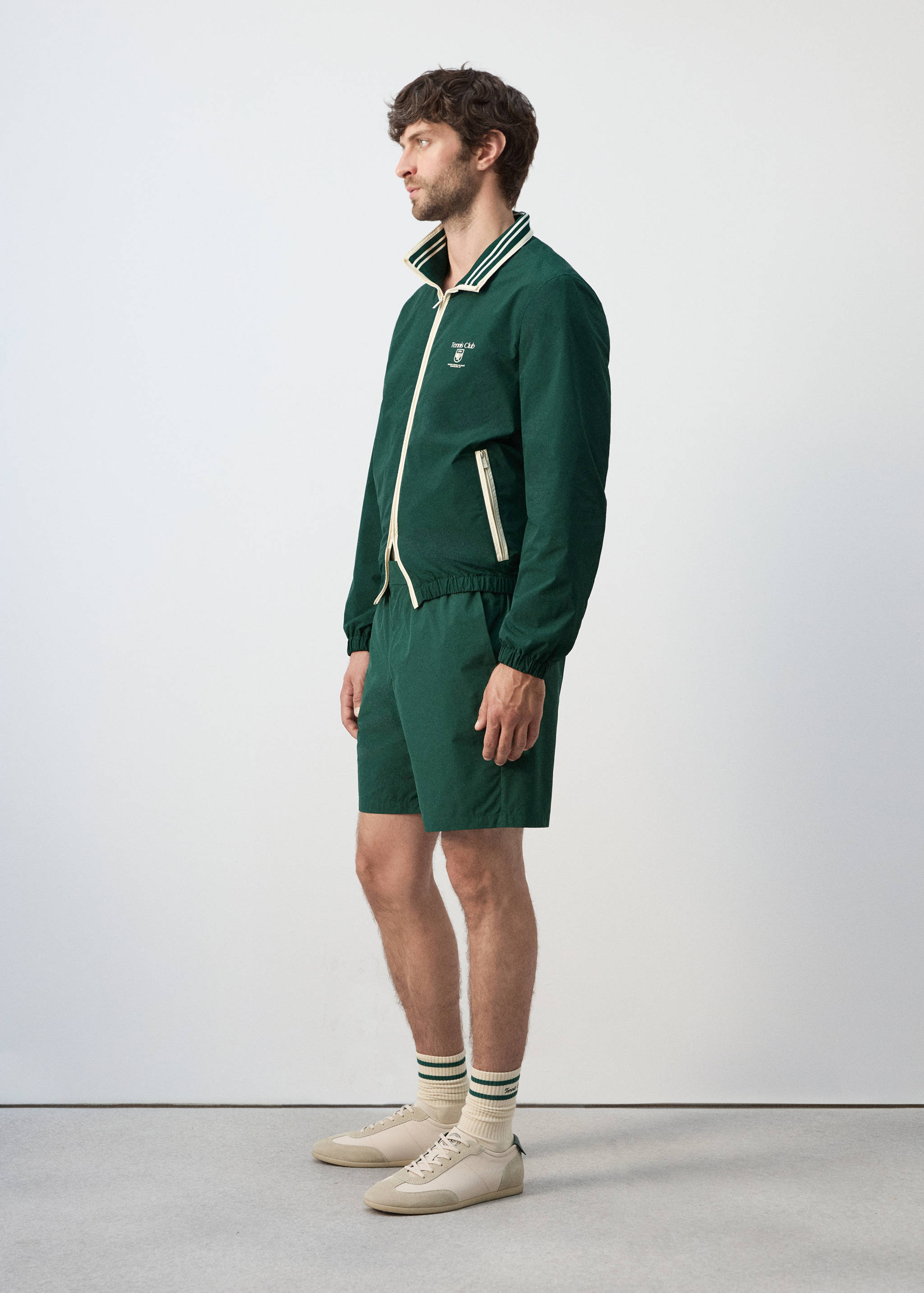 Regular fit embroidered bermuda shorts - Details of the article 2