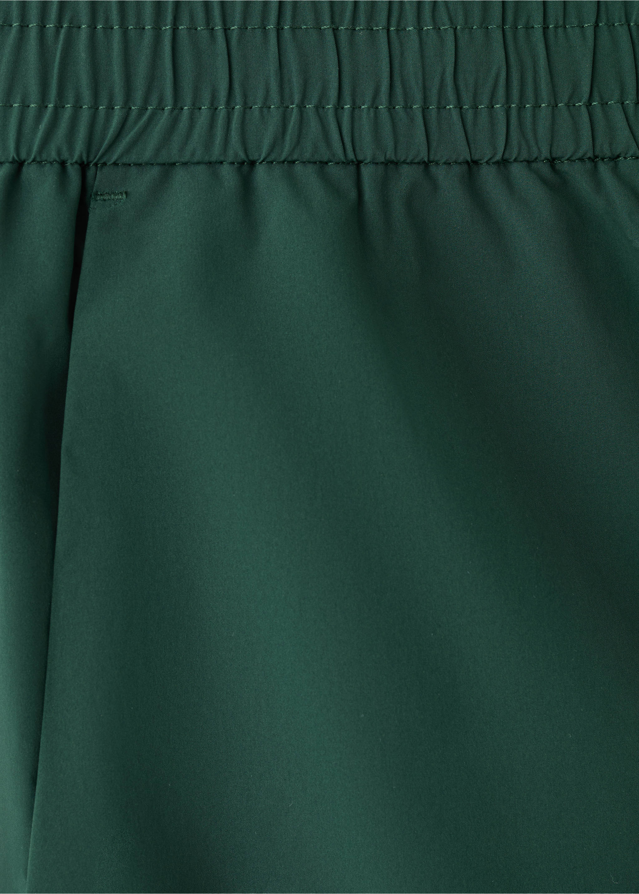 Regular fit embroidered bermuda shorts - Details of the article 0, Dark Green. Ref: 27087786-00.
