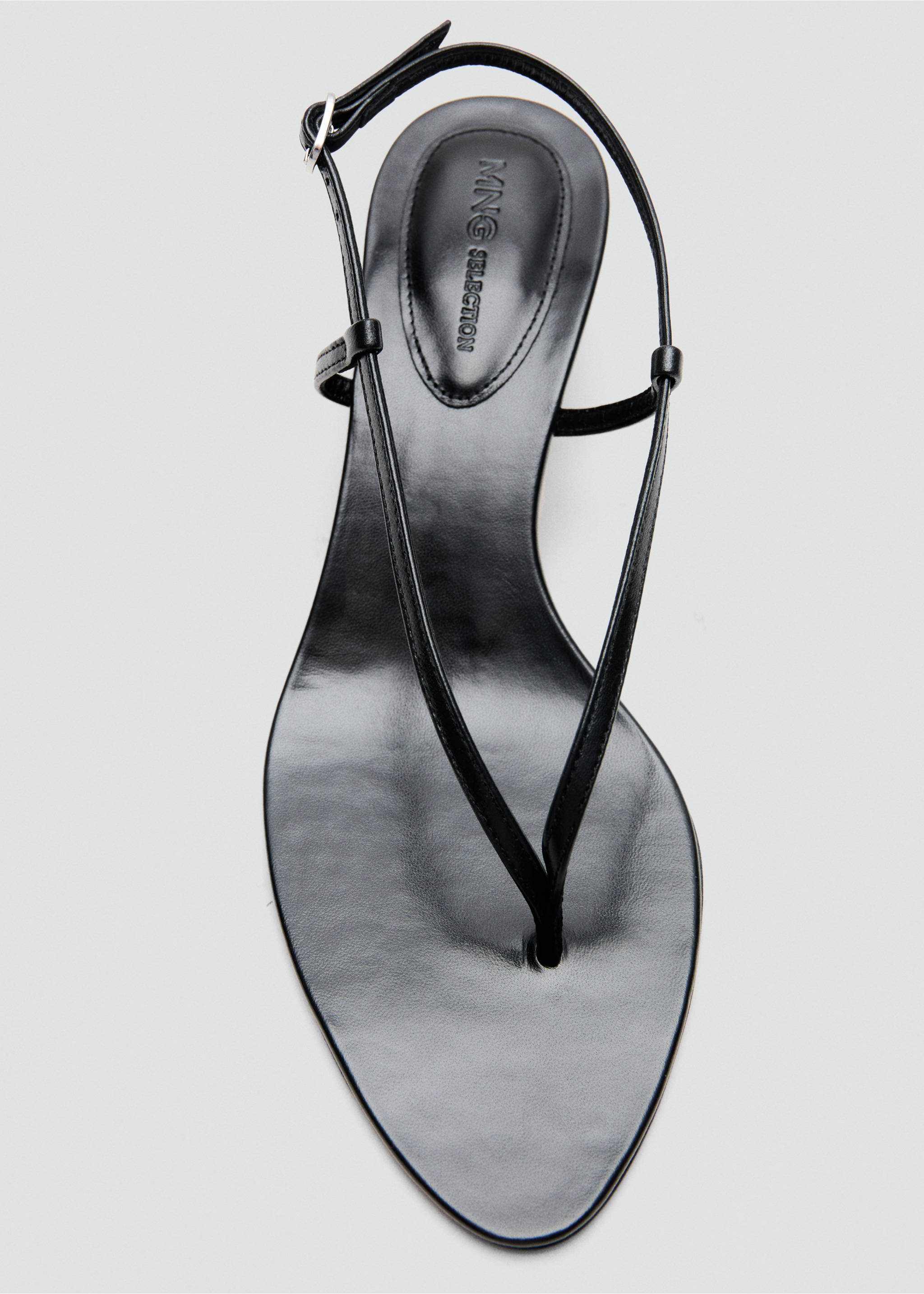 Sandalia piel tacón tiras - Detalle del artículo 2, Negro. Ref: 27087789-00.