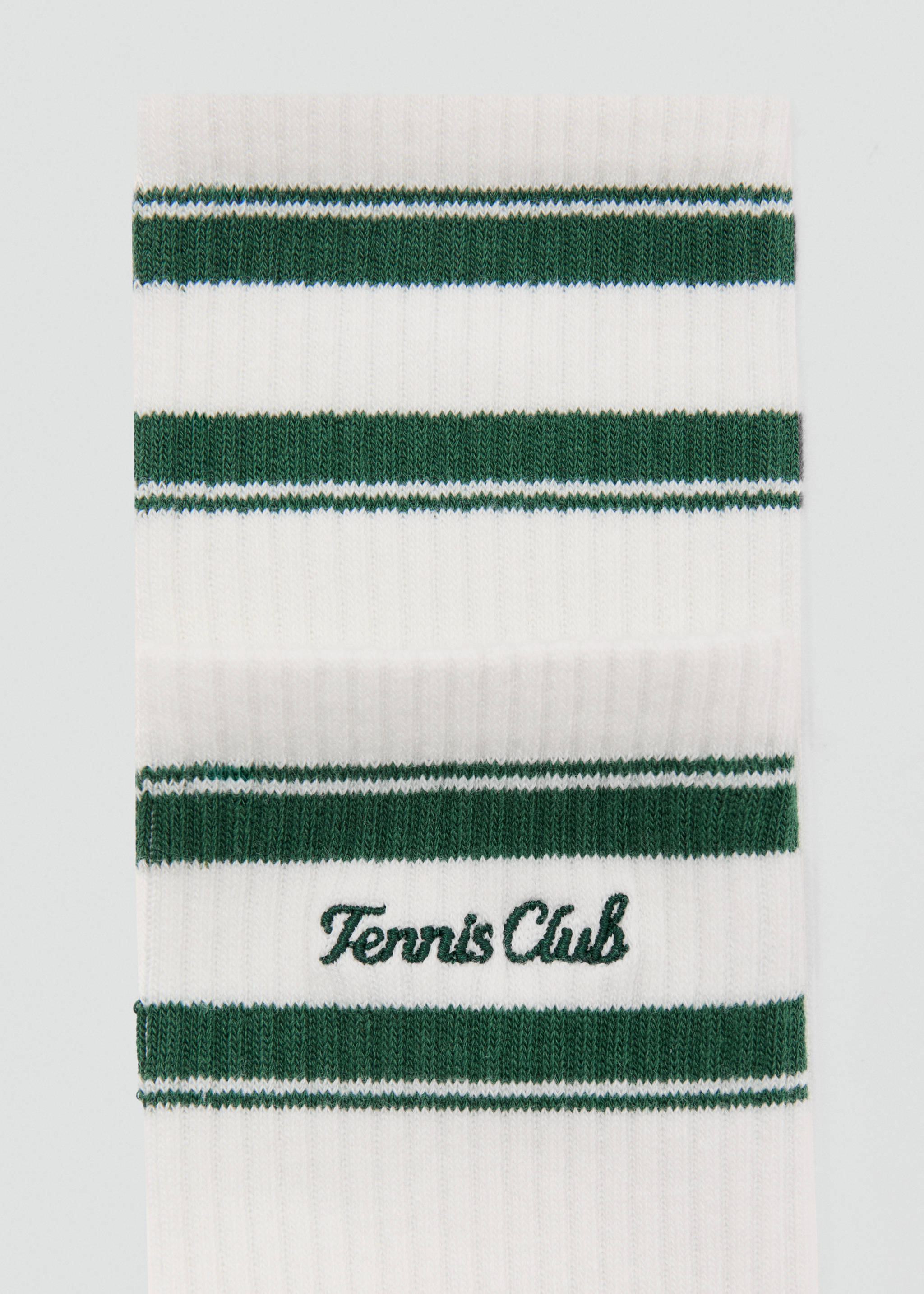 جوارب مخططة بنص مطرز - رؤية وسط