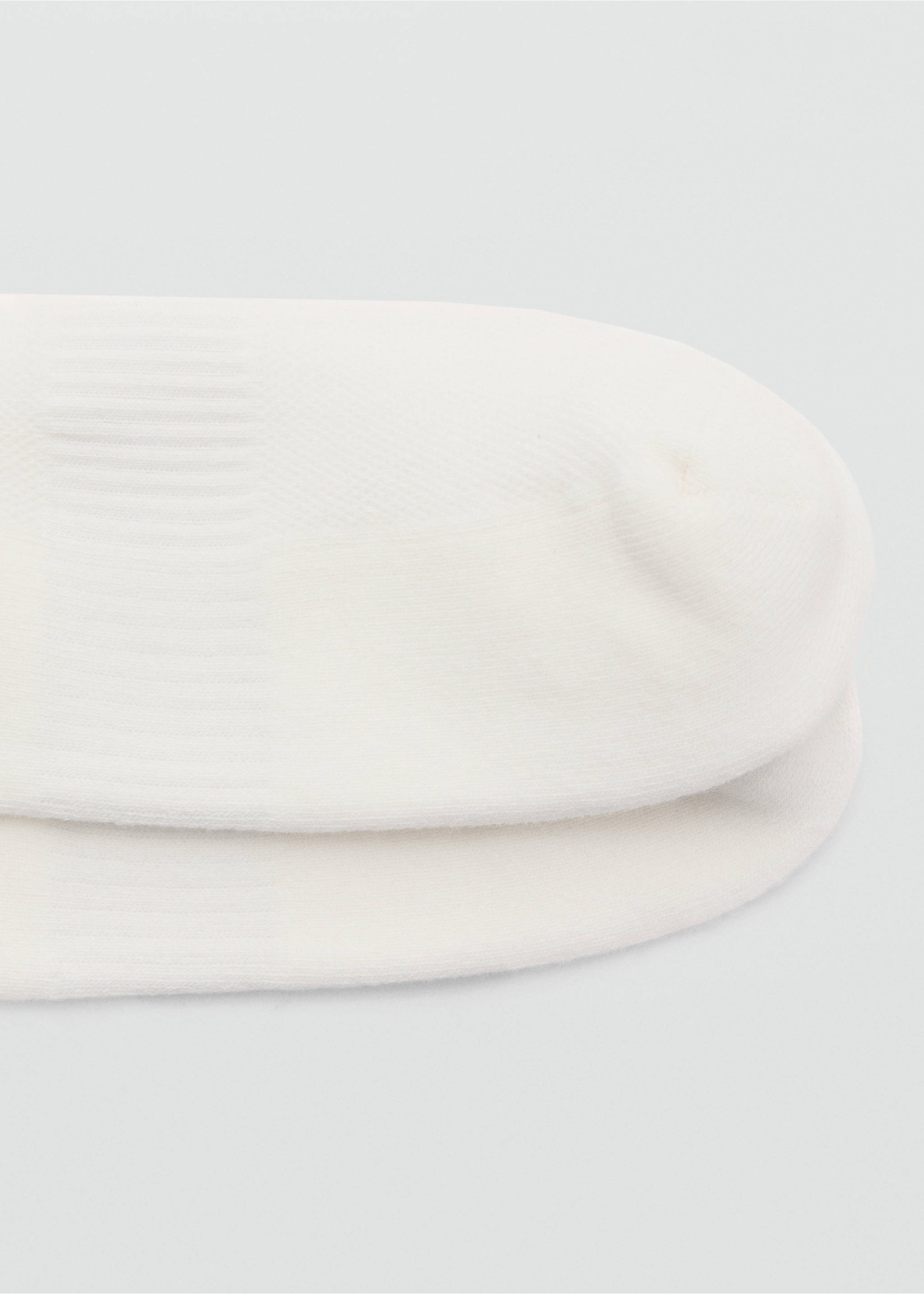 جوارب مخططة بنص مطرز - تفاصيل المنتج 1, أبيض. Ref: 27087790-00.