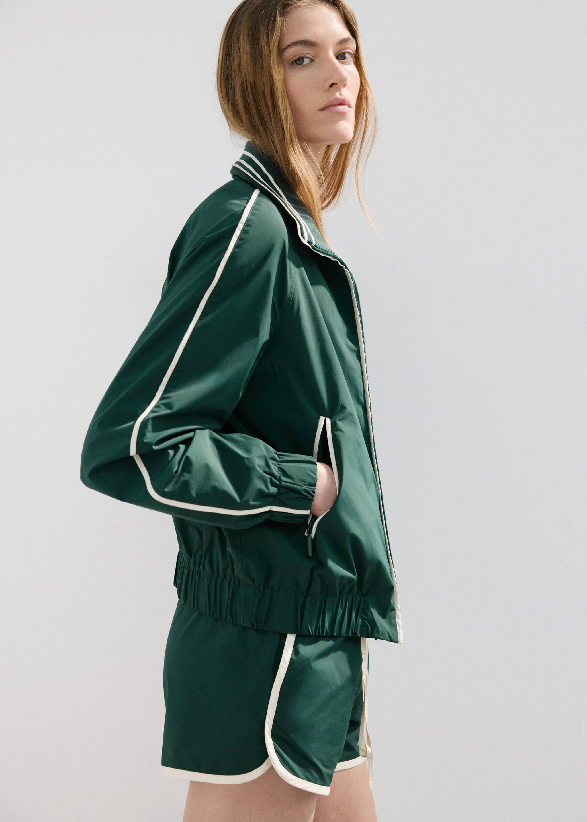 Contrast striped jacket - Medium plane