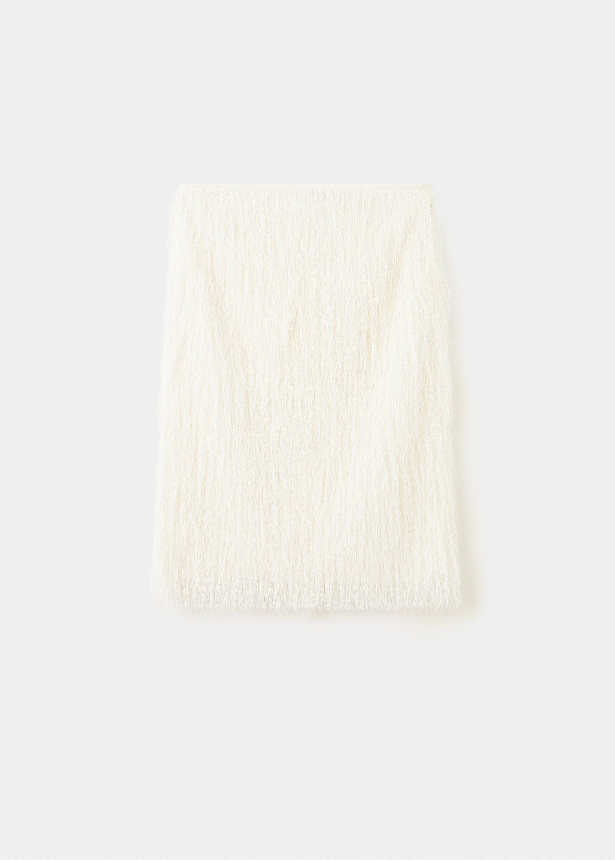 Midi skirt with textured yarn - Article without model, Off White. Ref: 27087795-00.
