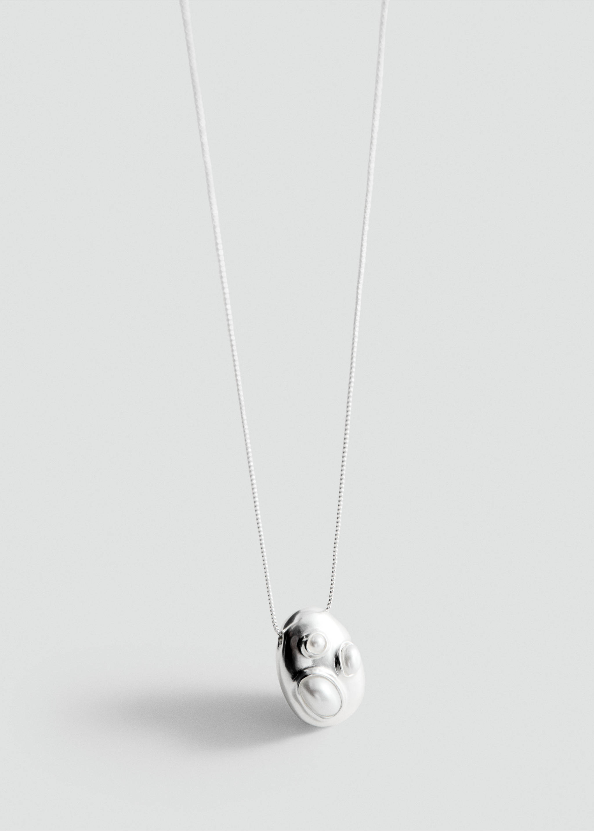 Sphere pendant necklace - Details of the article 1, Silver. Ref: 27087796-00.