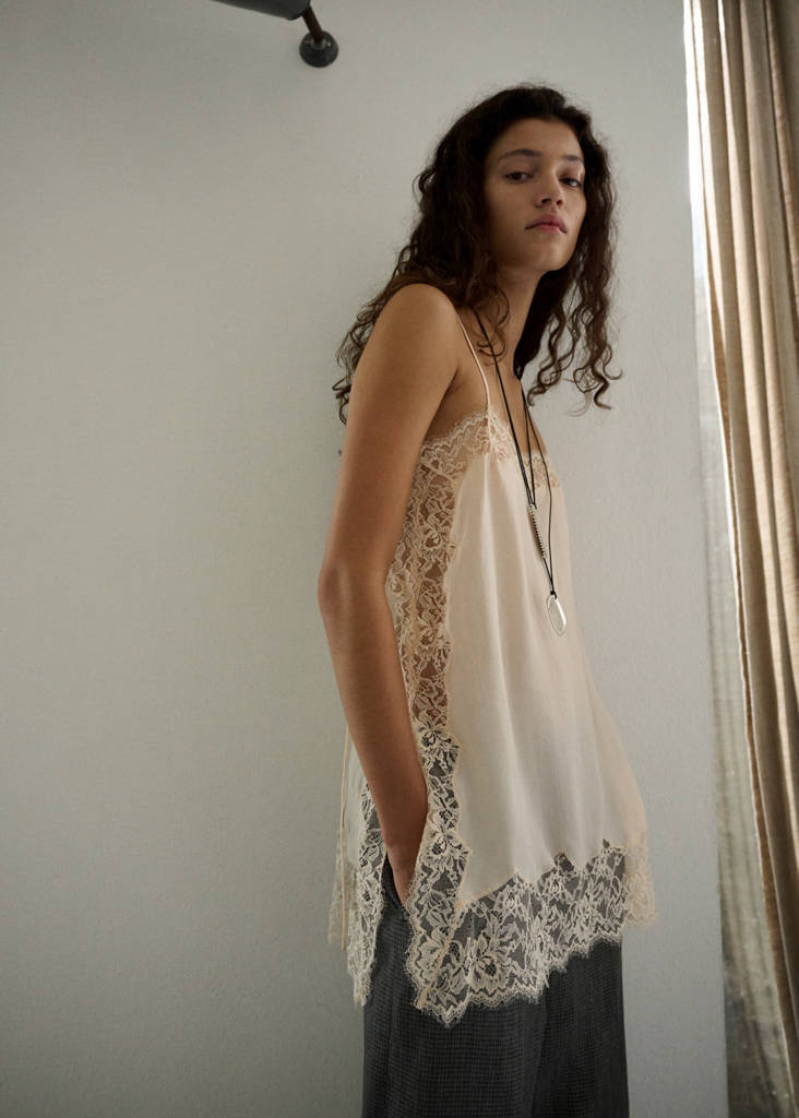 Lace top — Ecru