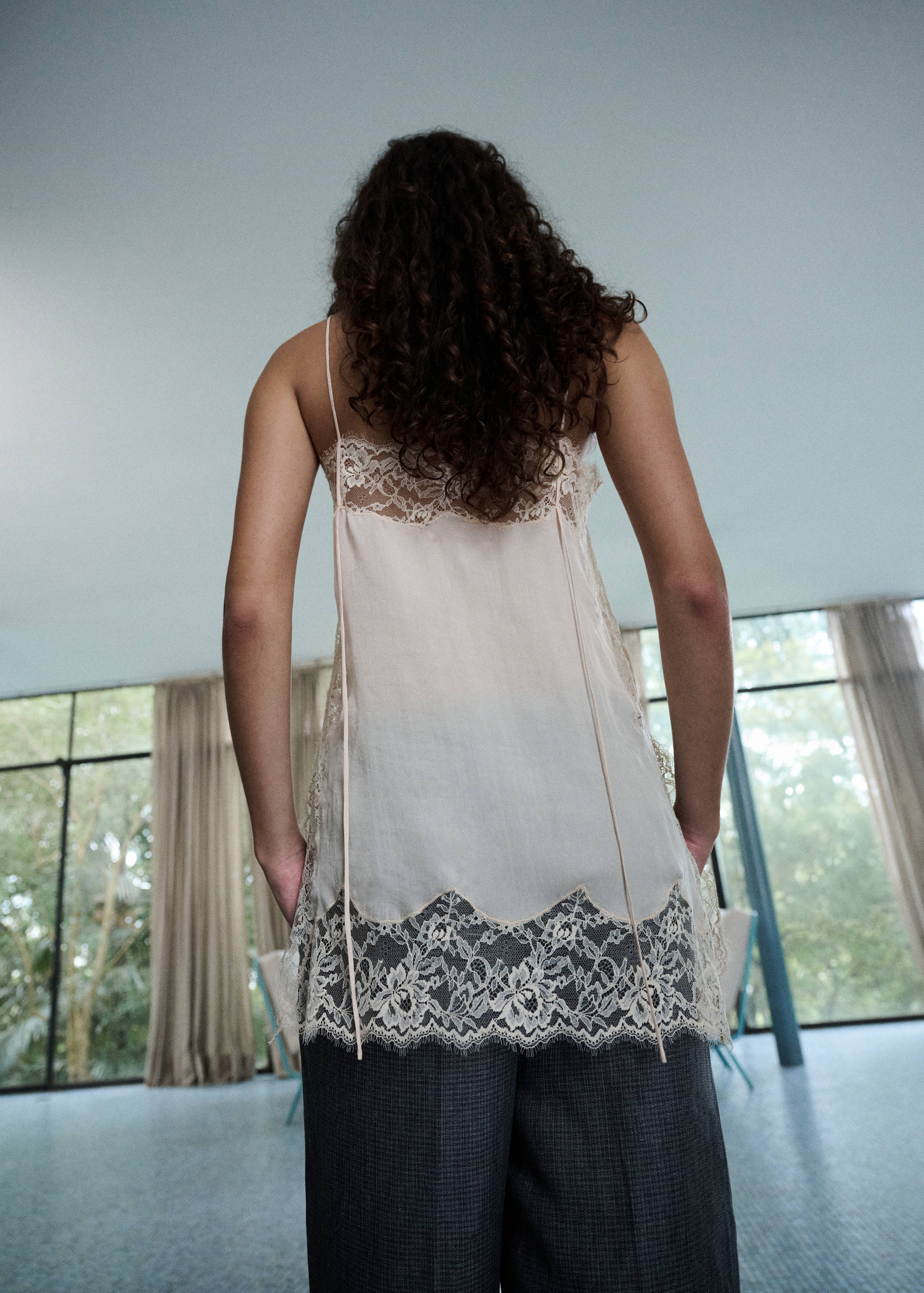 Lace lyocell top - Reverse of the article