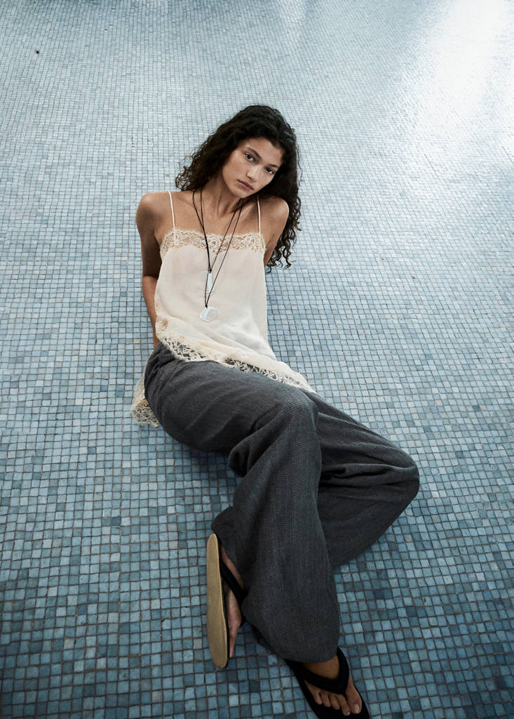Lace top — Ecru