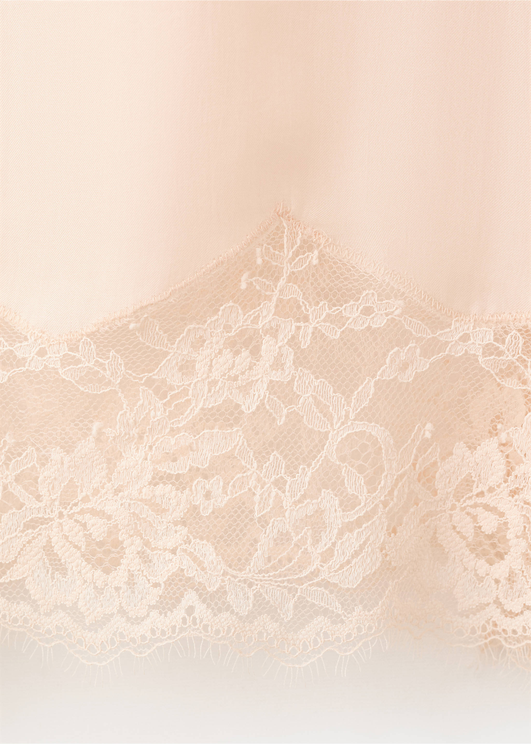 Lace lyocell top - Details of the article 0, Ecru. Ref: 27087797-00.