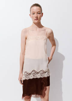 Lace slip skirt — Burnt Orange 1