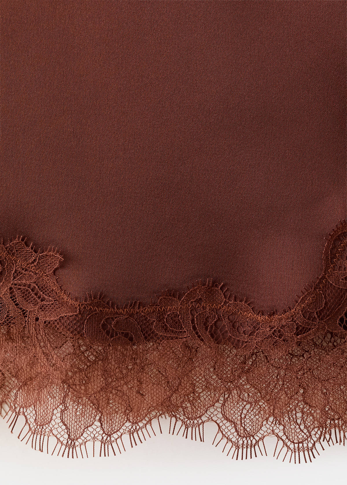Lace slip skirt — Burnt Orange