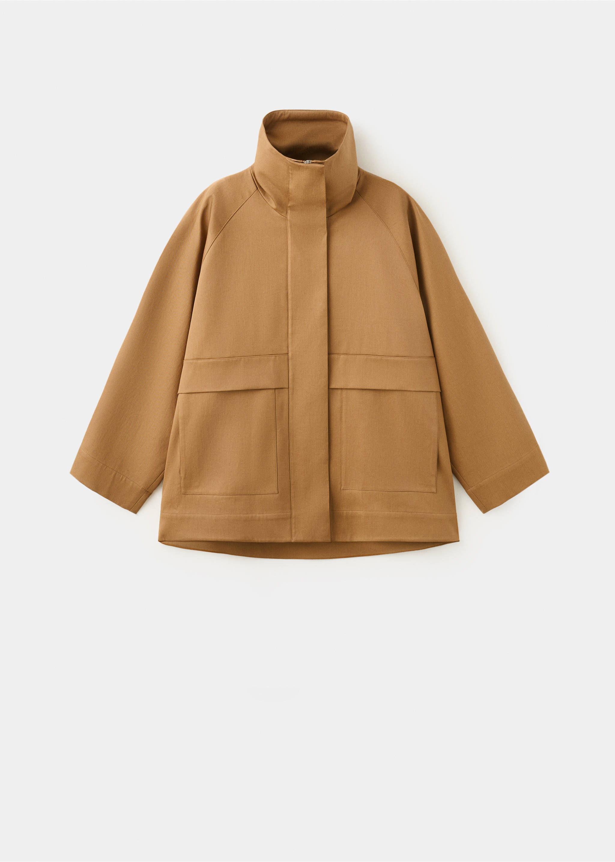 Oversized parka with funnel neck - Article without model, Tobacco Brown. Ref: 27087799-00.