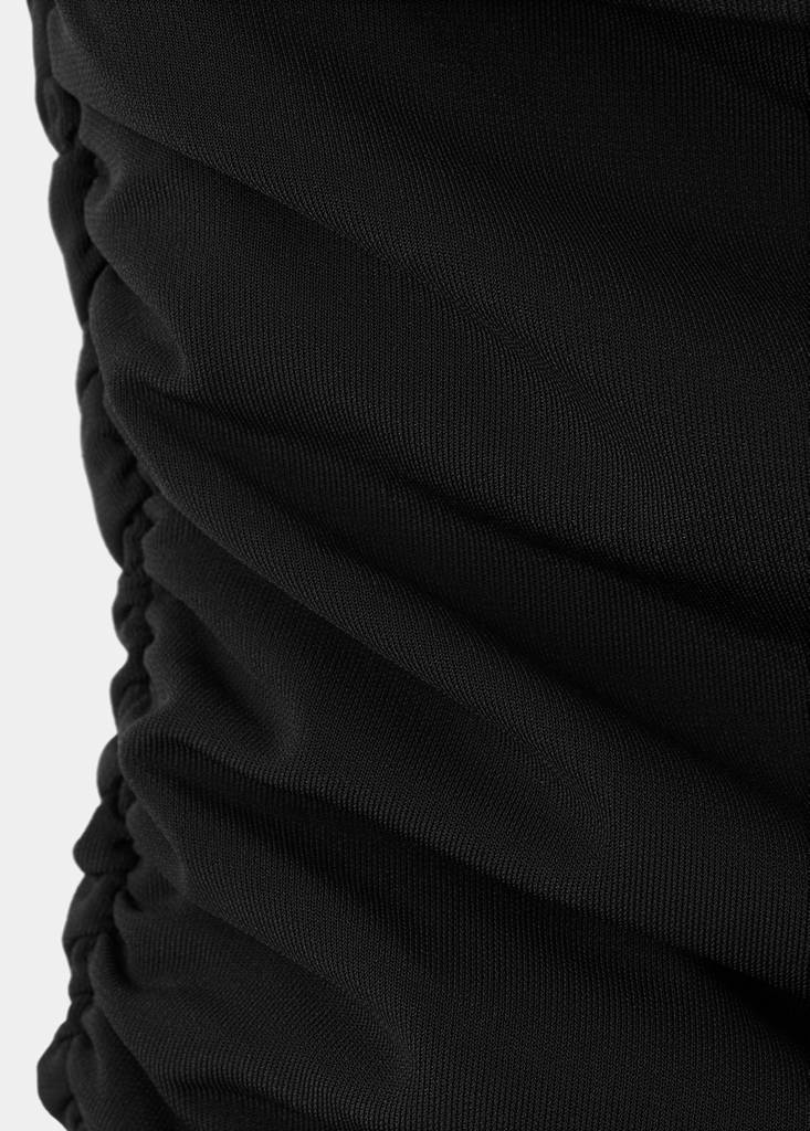 Strapless flared dress — Black