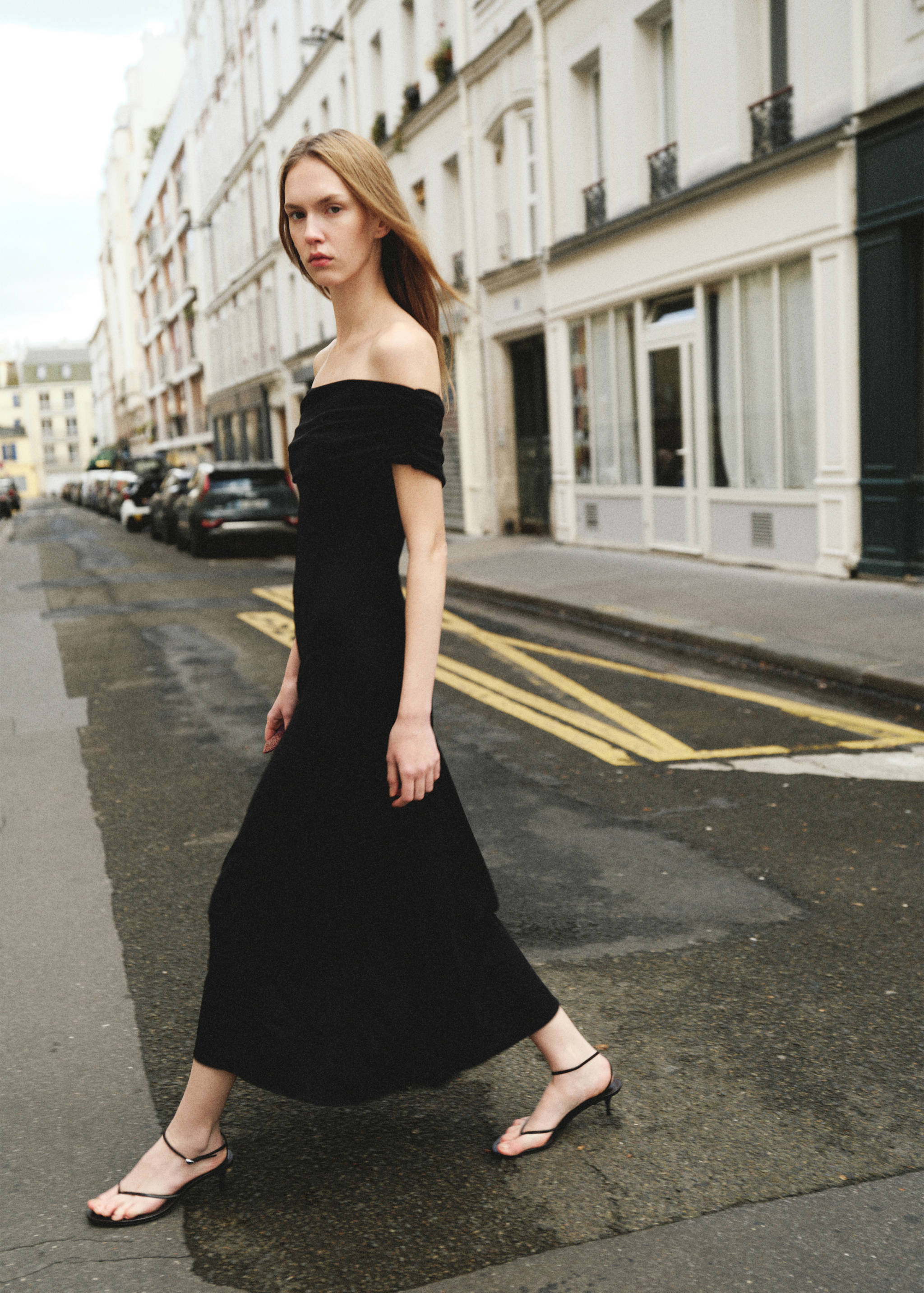 Strapless flared dress - General plane