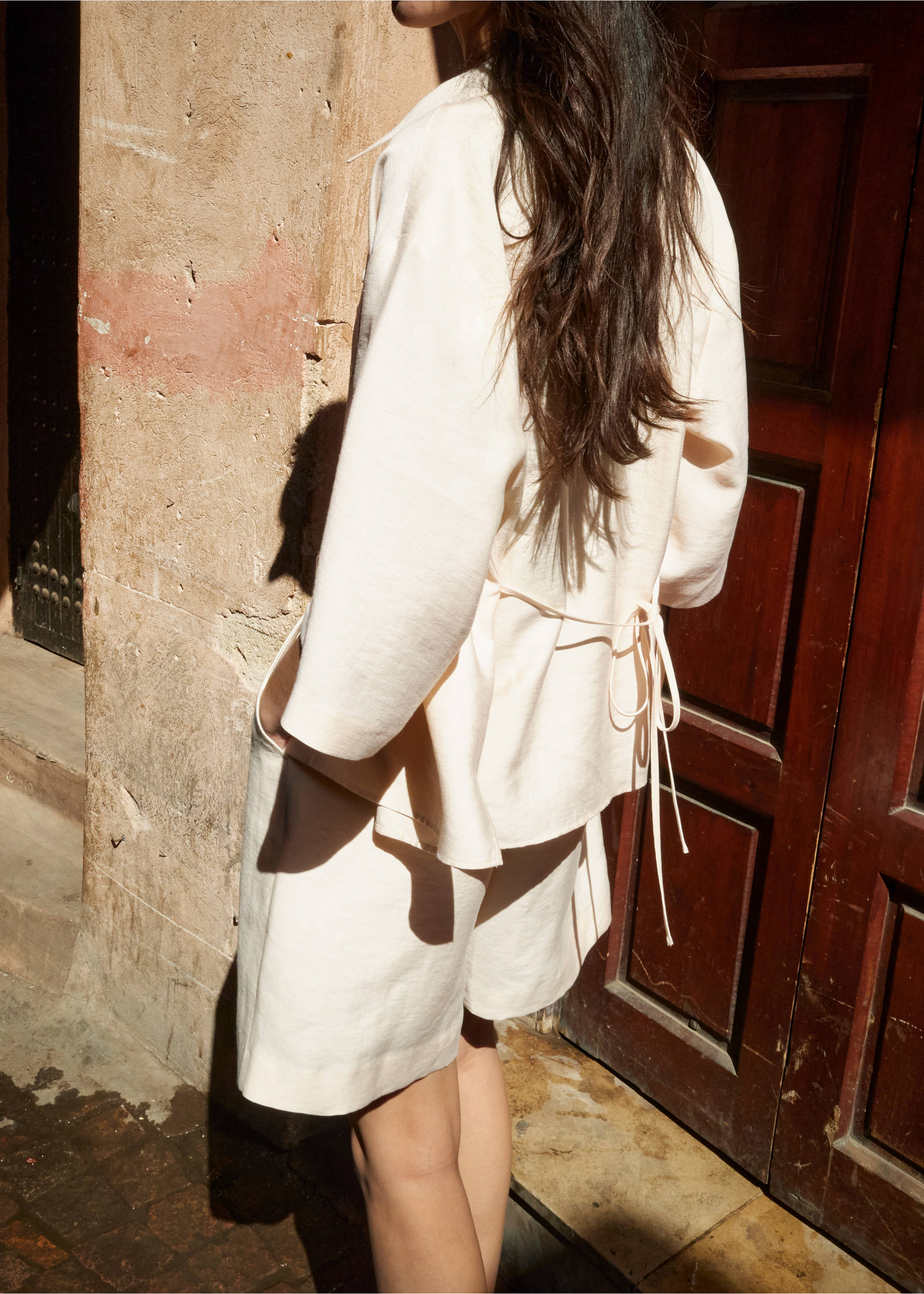 莱赛尔纤维口袋外套衬衫 - null, 米色. Ref: 27087801-00.