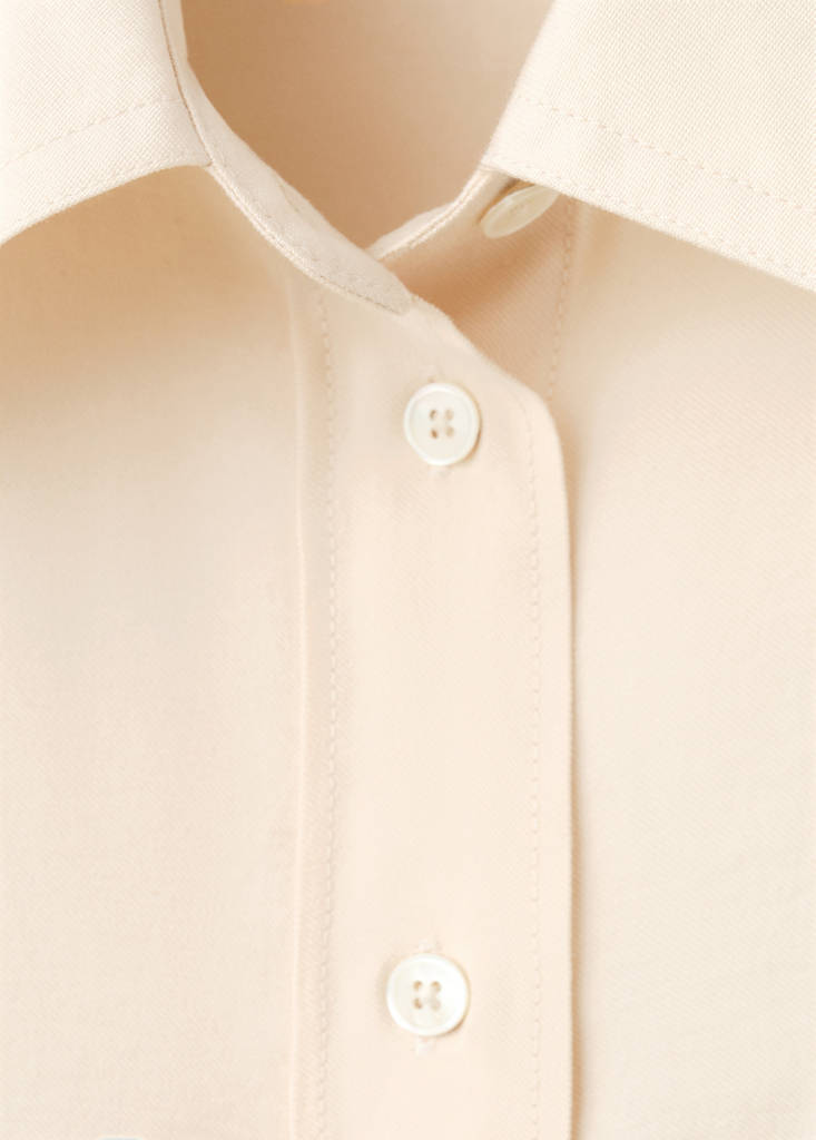 Lyocell overshirt with pocket — Ecru