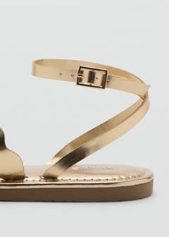 Metallic strappy sandals — Gold 3