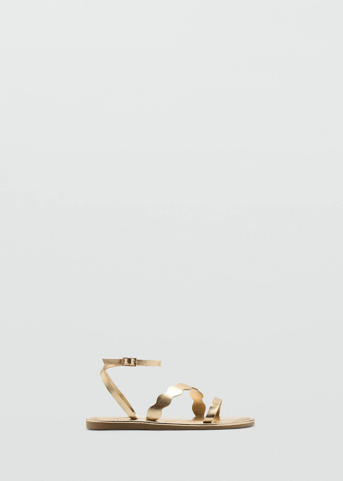 Metallic strappy sandals — Gold