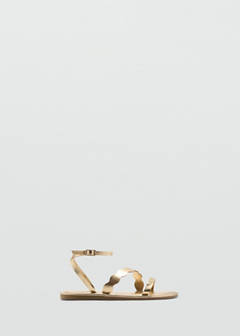 Metallic strappy sandals — Gold 1